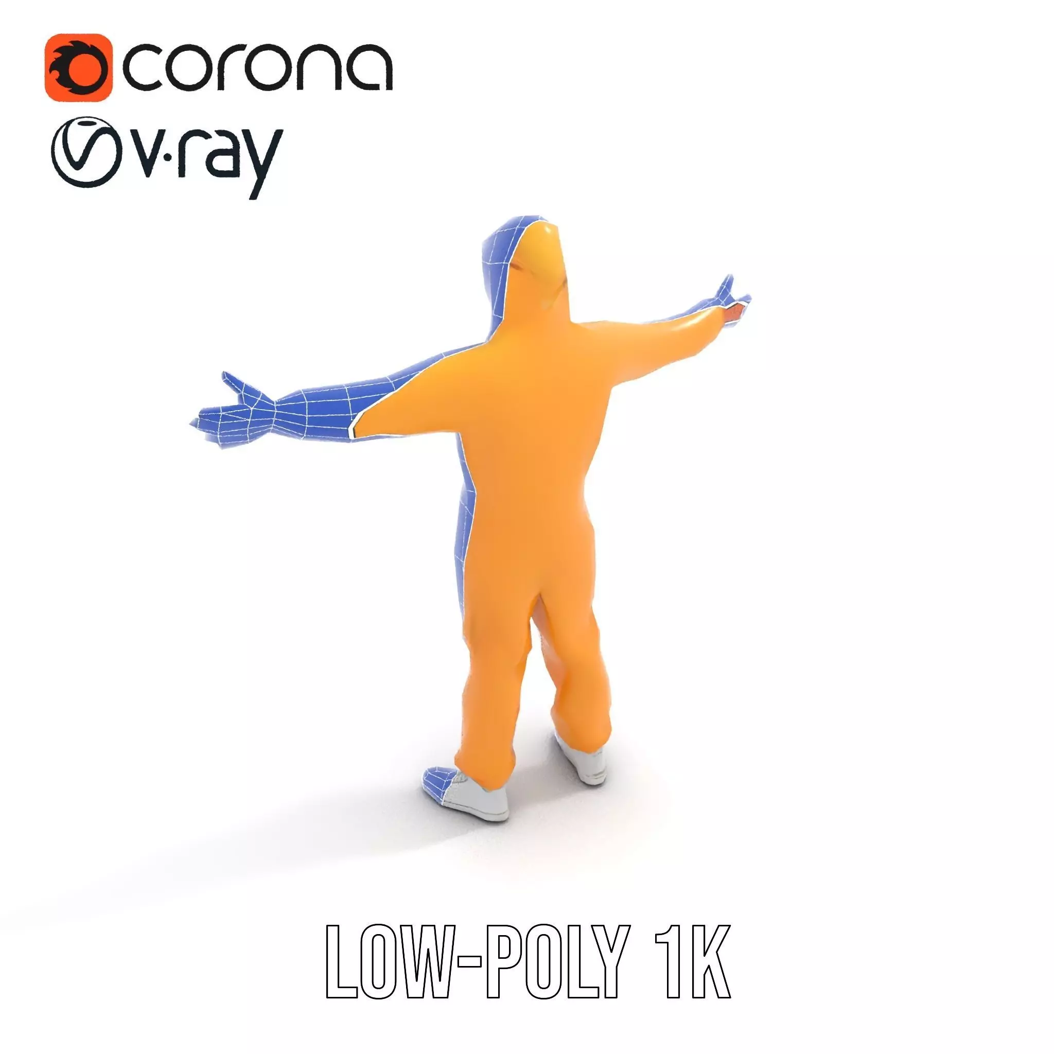 Yellow Protective Suit model pack Low-poly 3D model_16