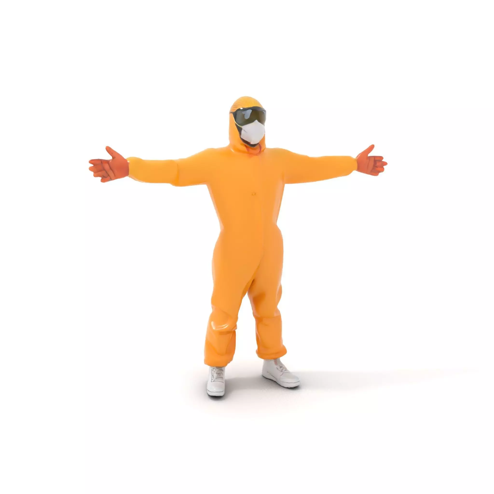Yellow Protective Suit model pack Low-poly 3D model_18