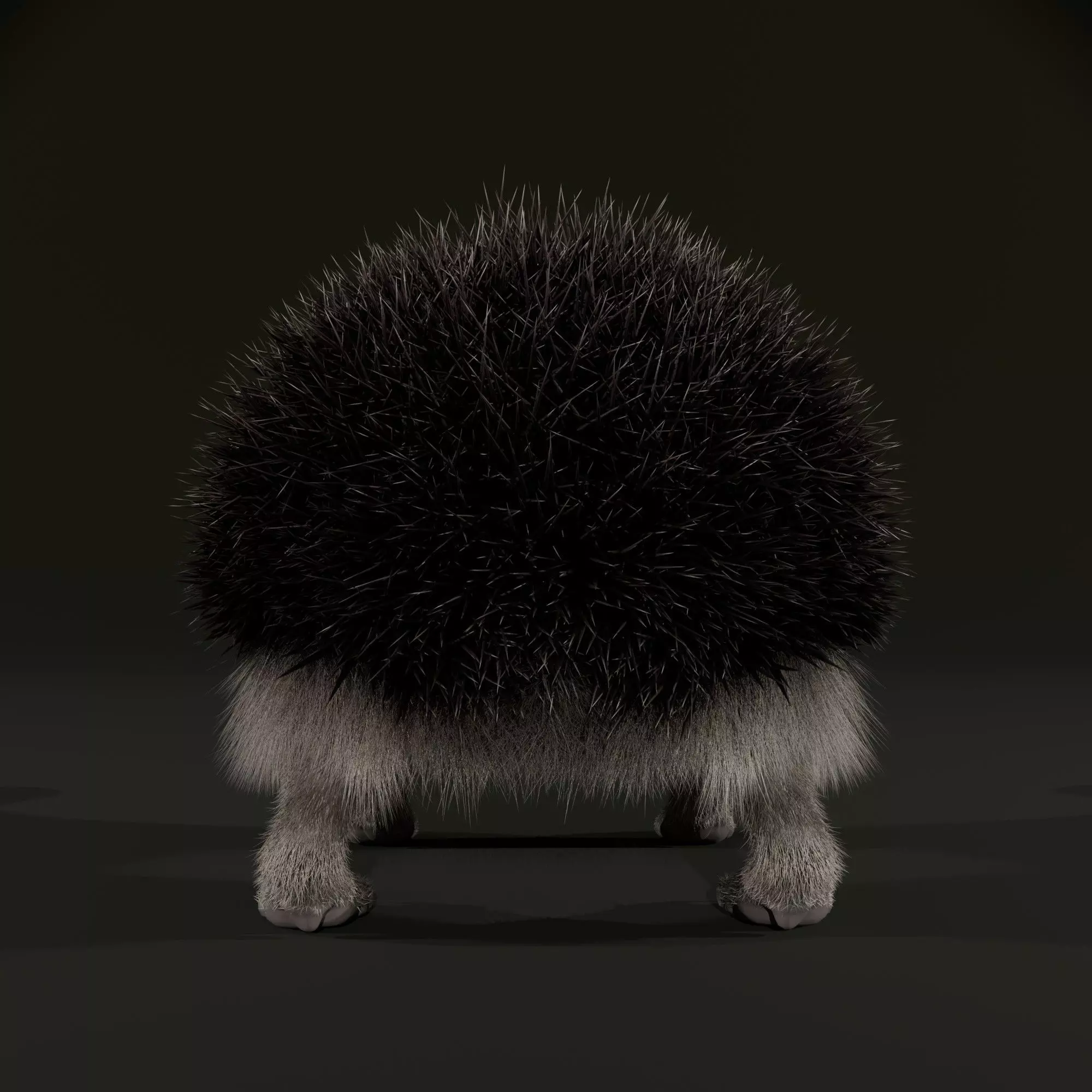 Realistic Animated Hedgehog 3D model_8