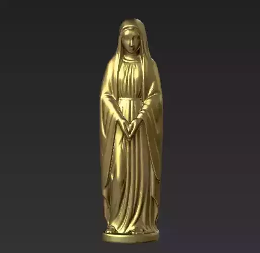 Religious Woman Statue 3D Model