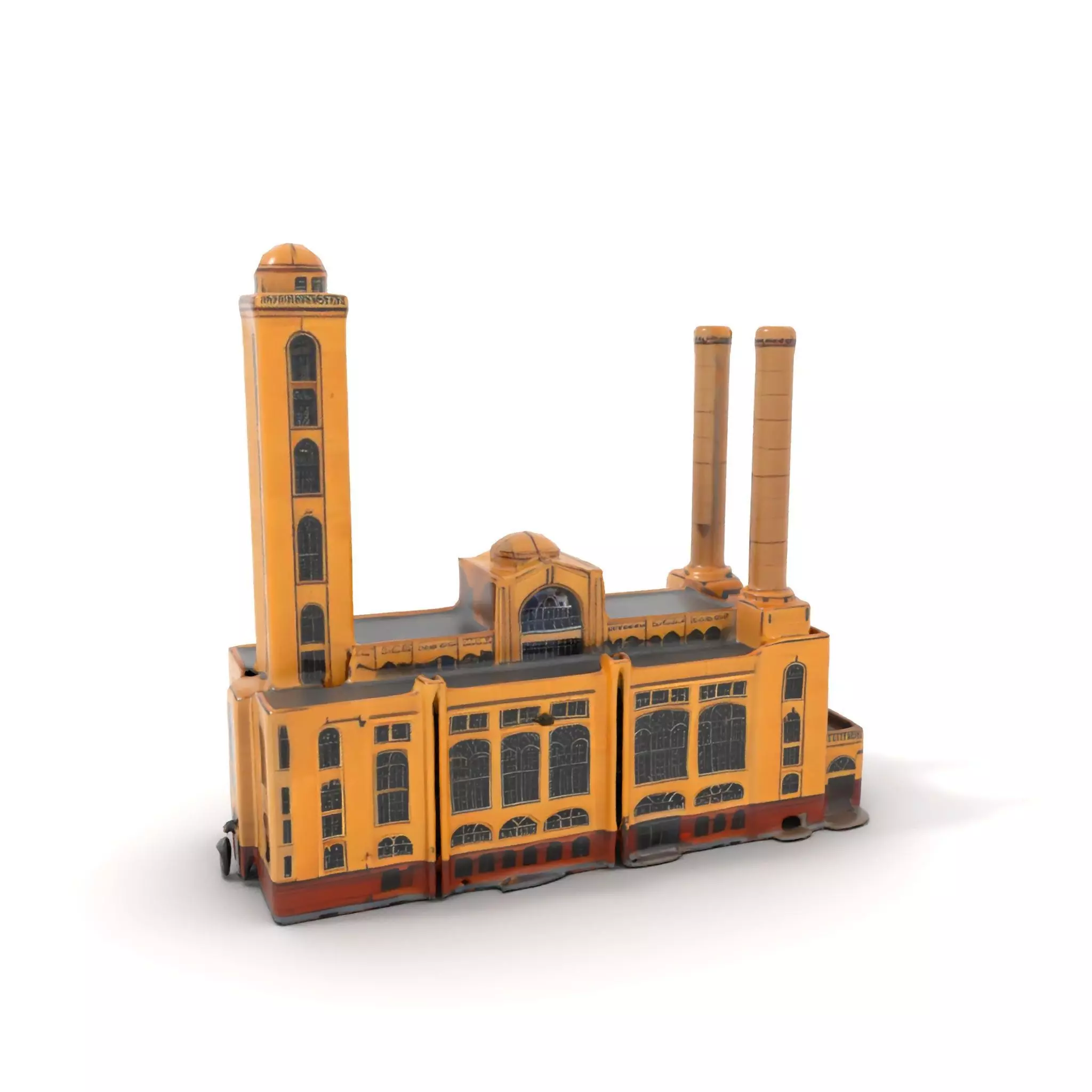 Industrial Power Plant model pack Low-poly 3D model_6