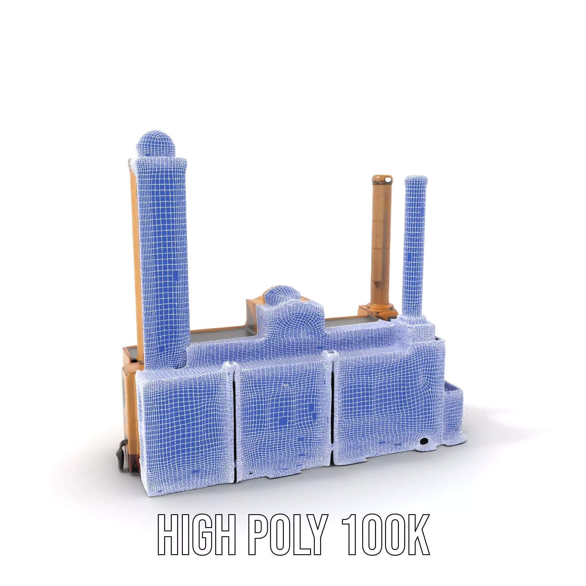 Industrial Power Plant model pack Low-poly 3D model_4