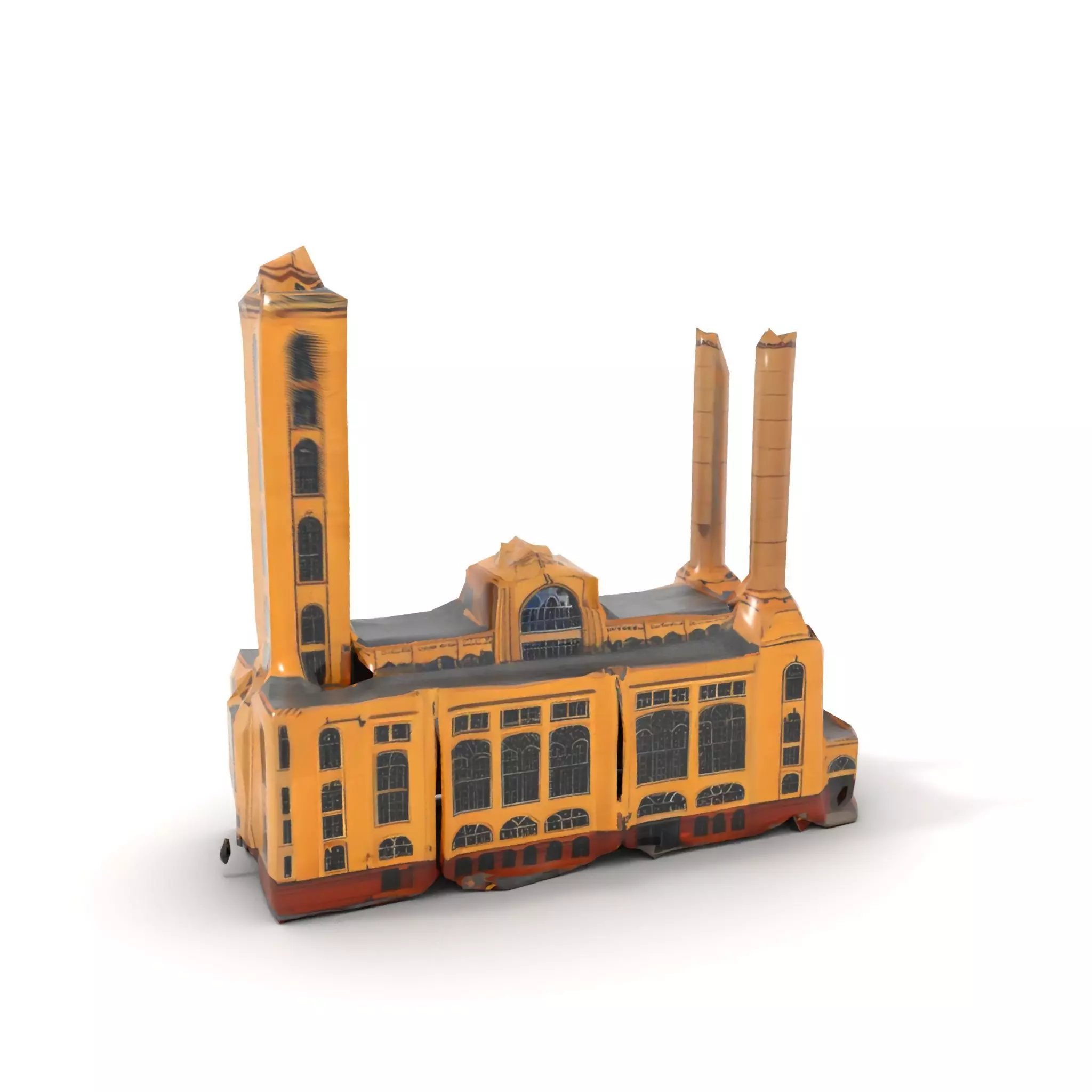 Industrial Power Plant model pack Low-poly 3D model_14