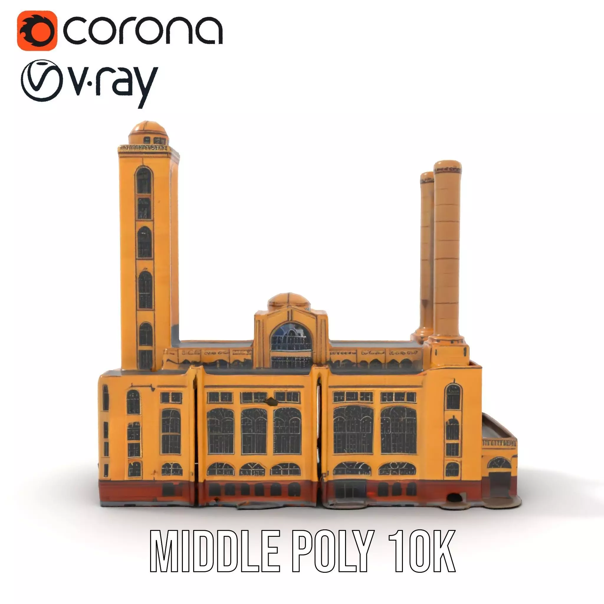 Industrial Power Plant model pack Low-poly 3D model_18