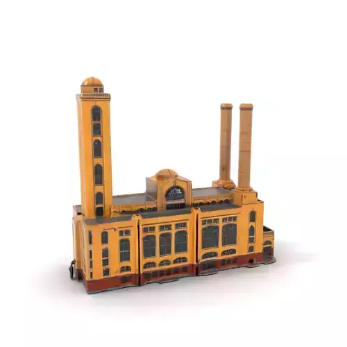 Industrial Power Plant model pack Low-poly 3D model