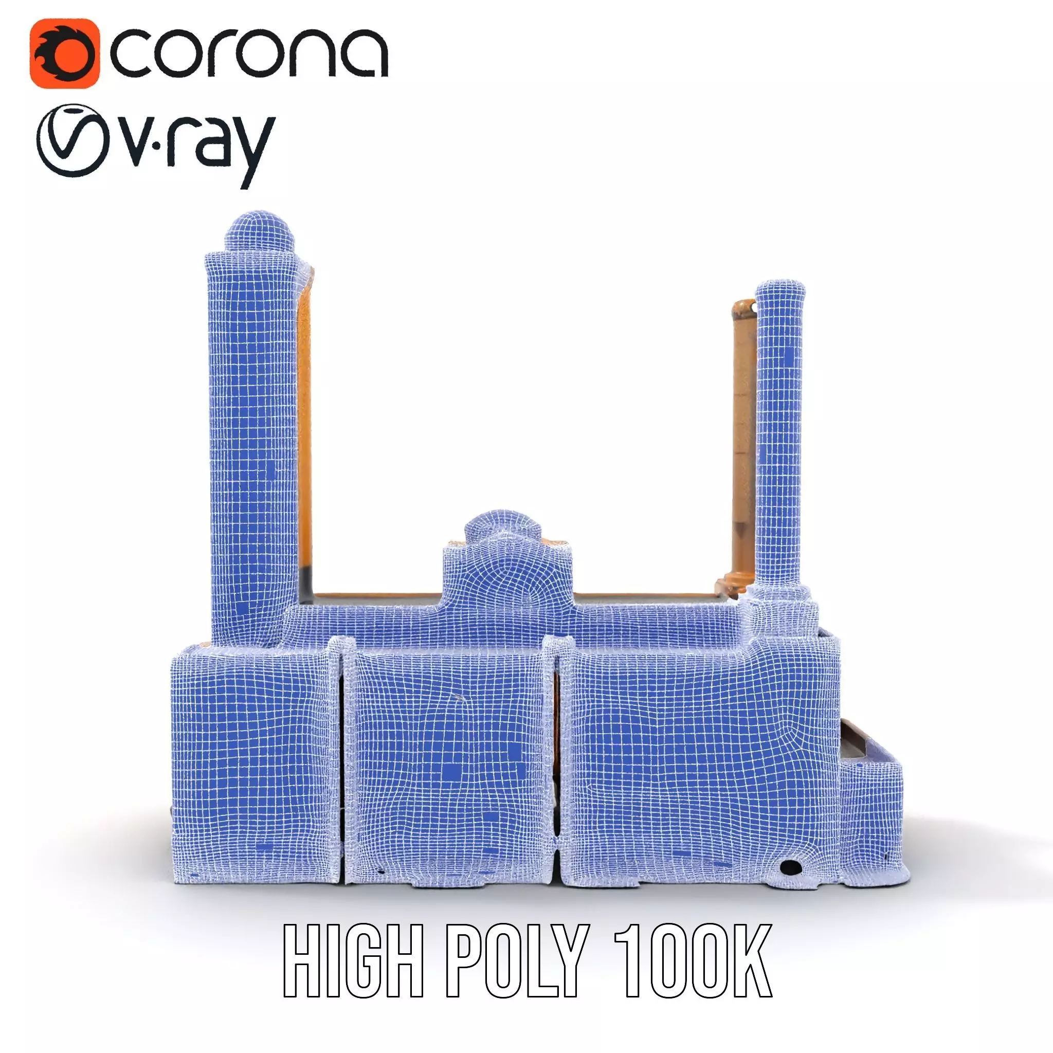 Industrial Power Plant model pack Low-poly 3D model_33