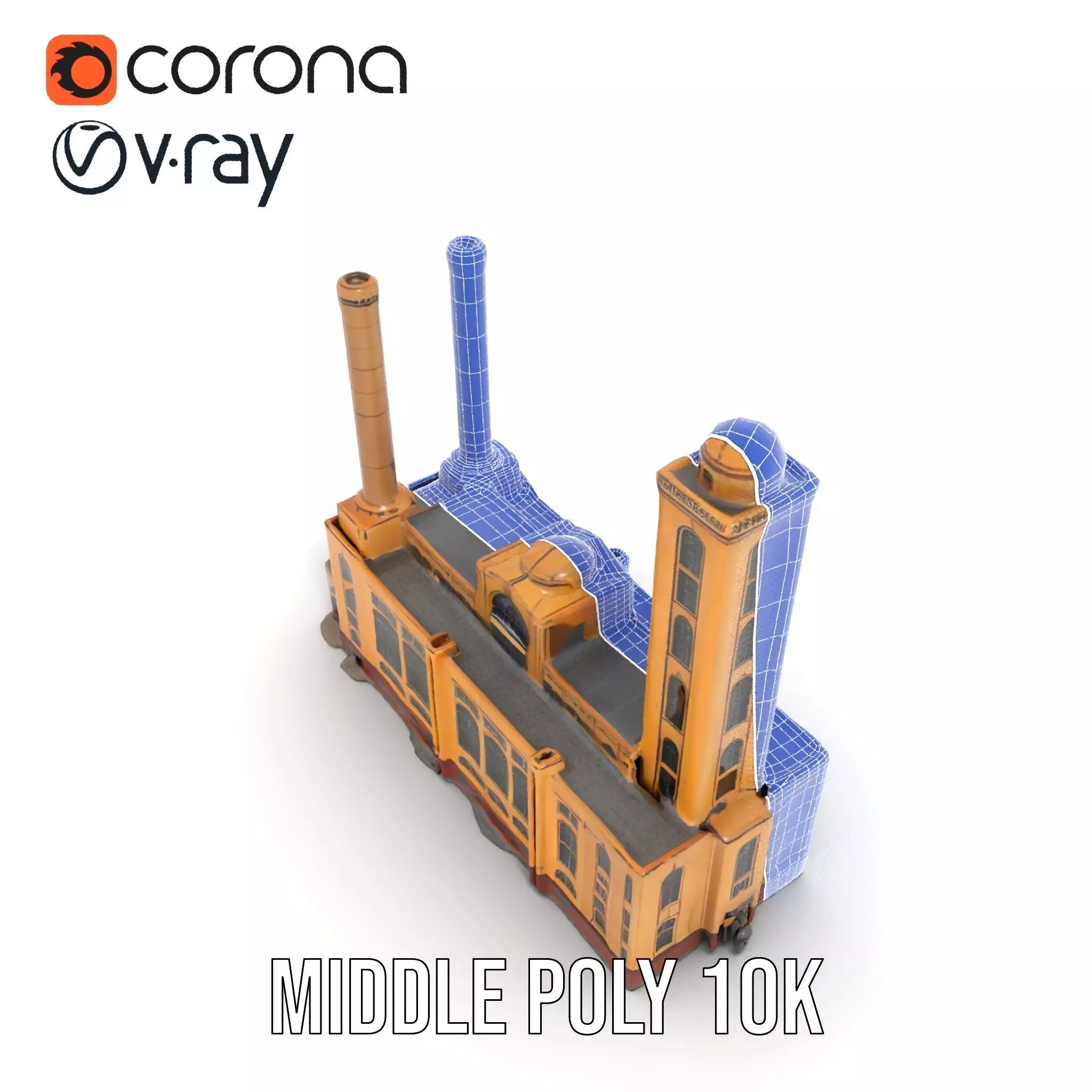 Industrial Power Plant model pack Low-poly 3D model_24