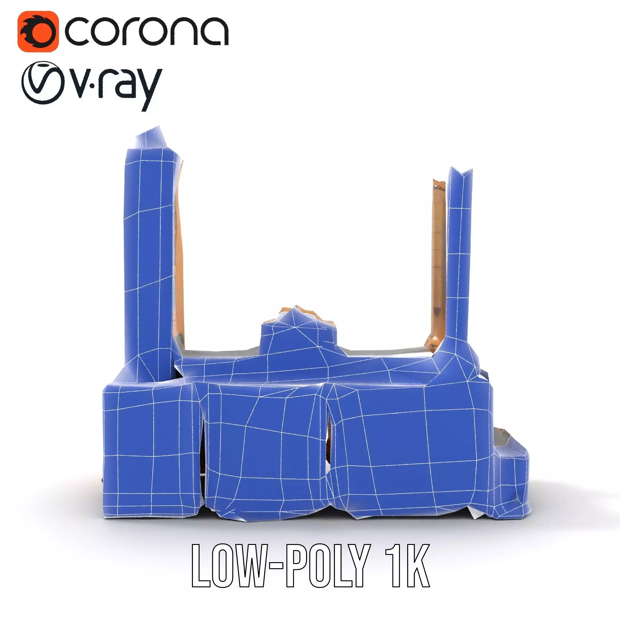 Industrial Power Plant model pack Low-poly 3D model_30