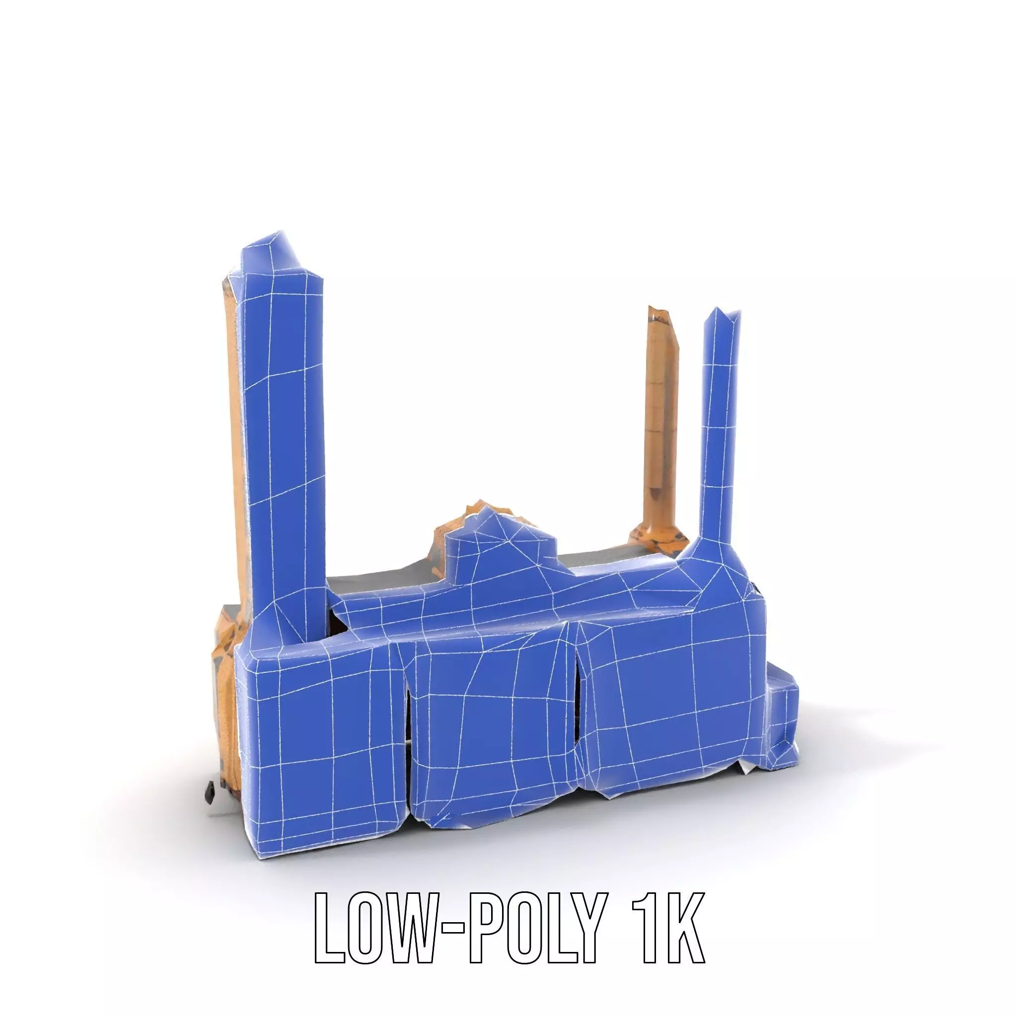 Industrial Power Plant model pack Low-poly 3D model_12