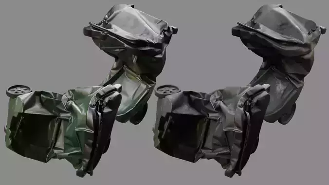 Crushed Trash Can 04