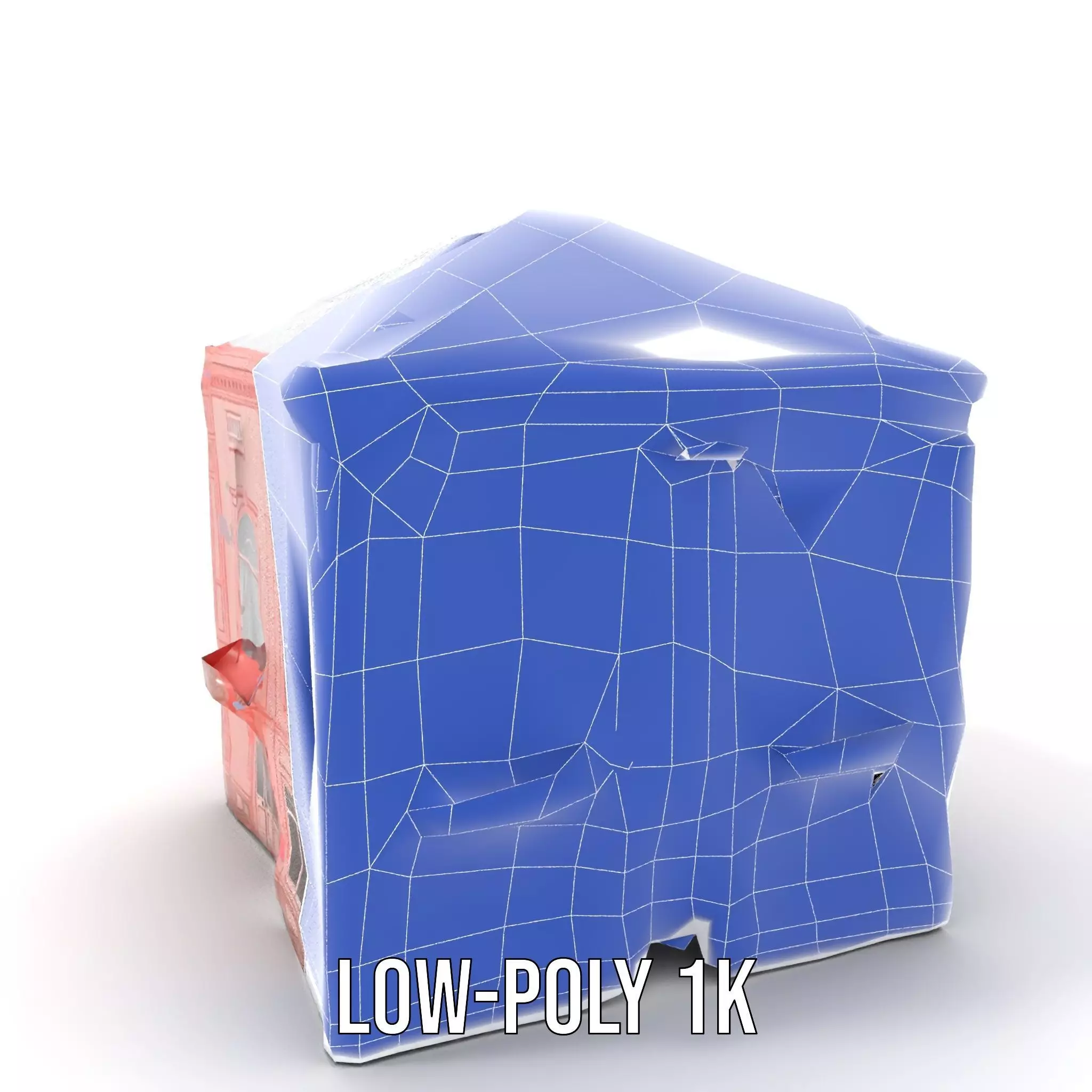 Pink Victorian Building model pack Low-poly 3D model_14