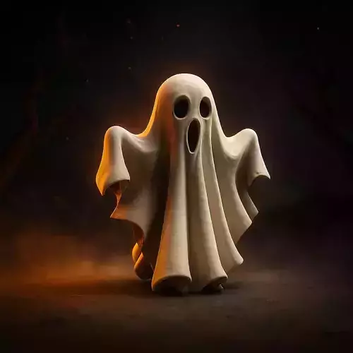 Cute Halloween Ghost - 3D Printable Halloween Decoration