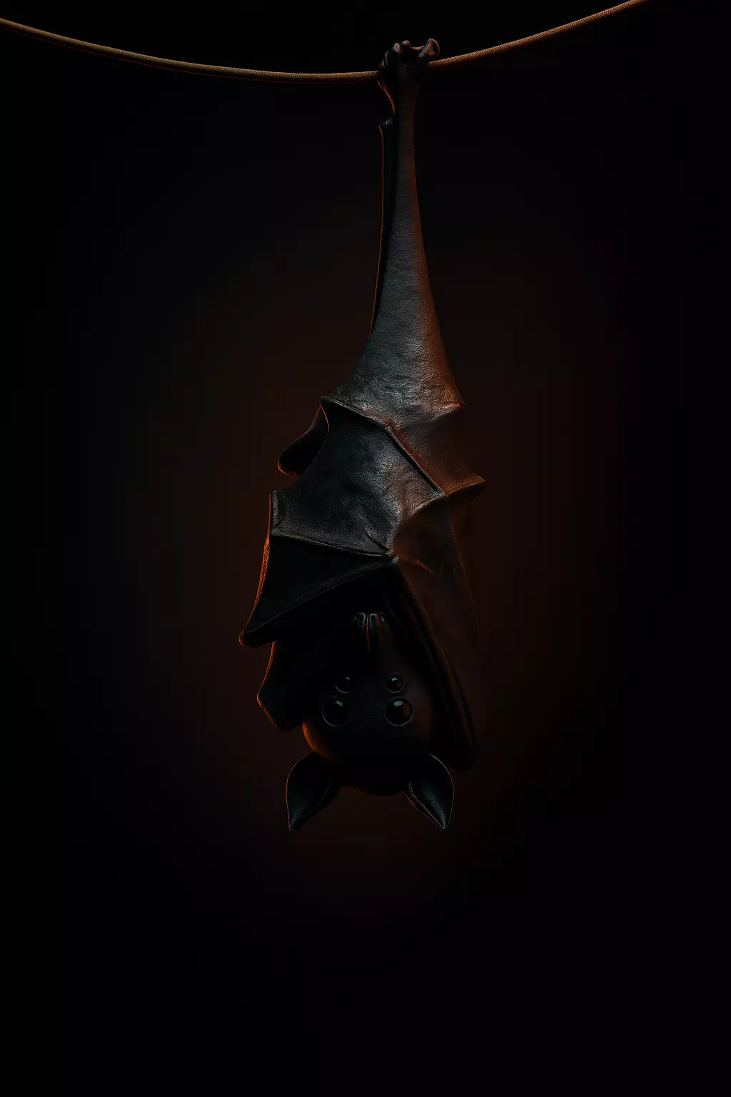 Realistic Hanging Bat - 3D Printable Halloween Decoration 3D print model