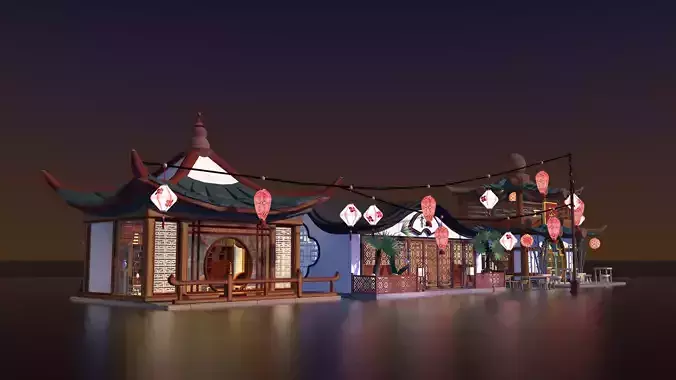 Stylized mini Chinatown props pack