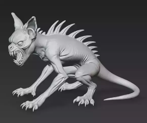 Mutant Beast Creature 3D Print Model stl 3D print model
