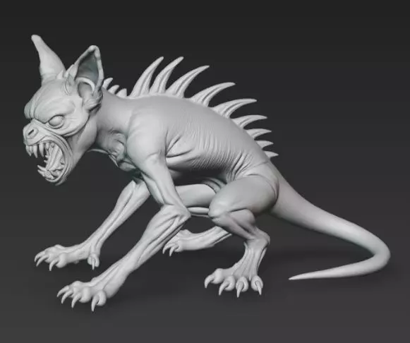 Mutant Beast Creature 3D Print Model stl 3D print model_0