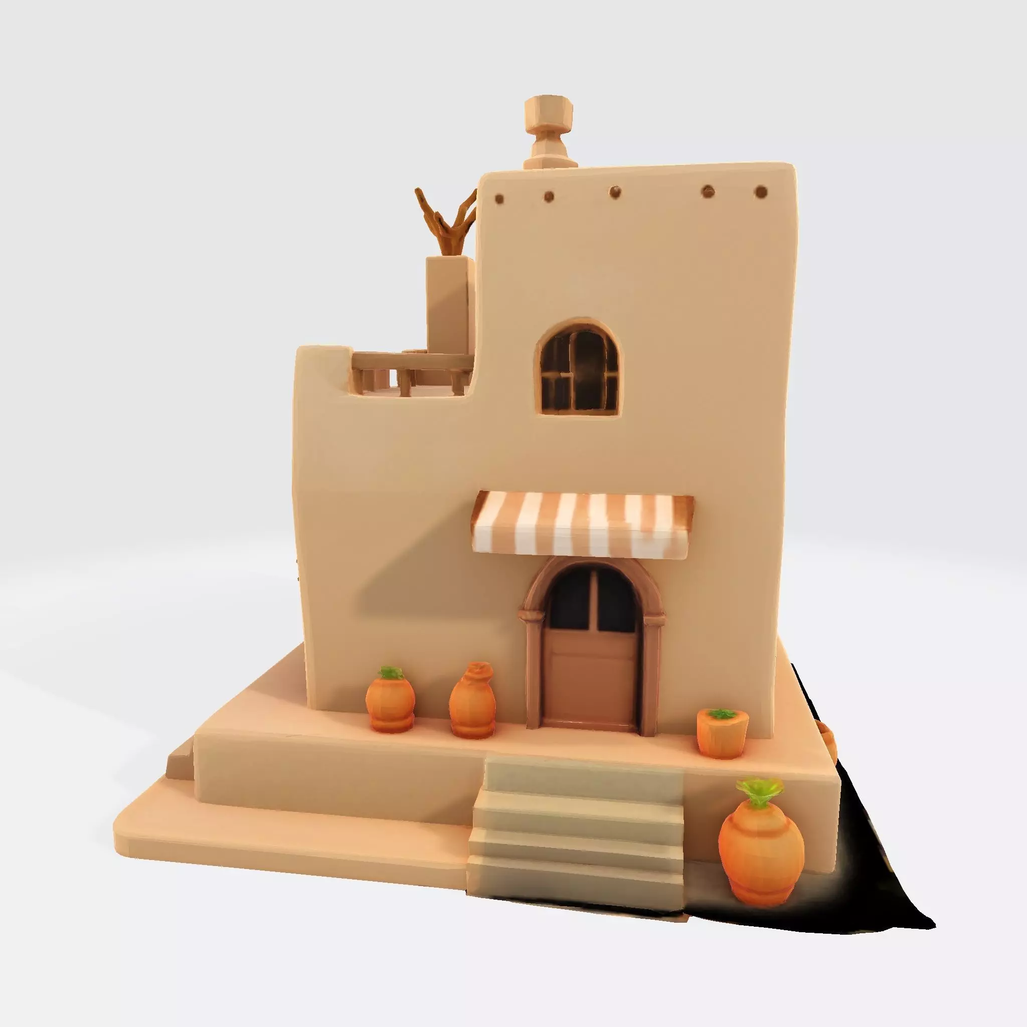 Desert Oasis Home 3D Model 3D print model_5