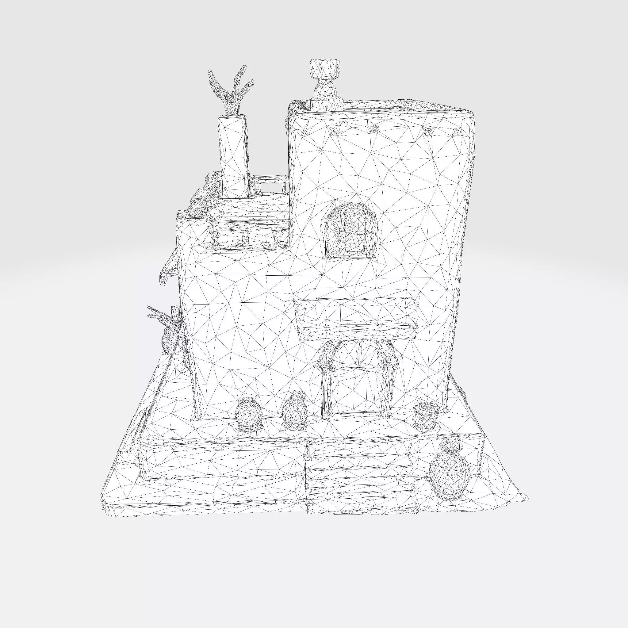 Desert Oasis Home 3D Model 3D print model_32