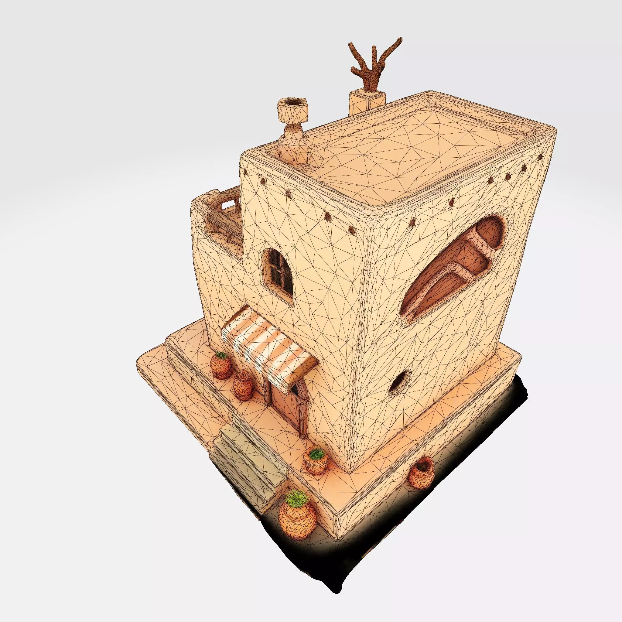 Desert Oasis Home 3D Model 3D print model_24