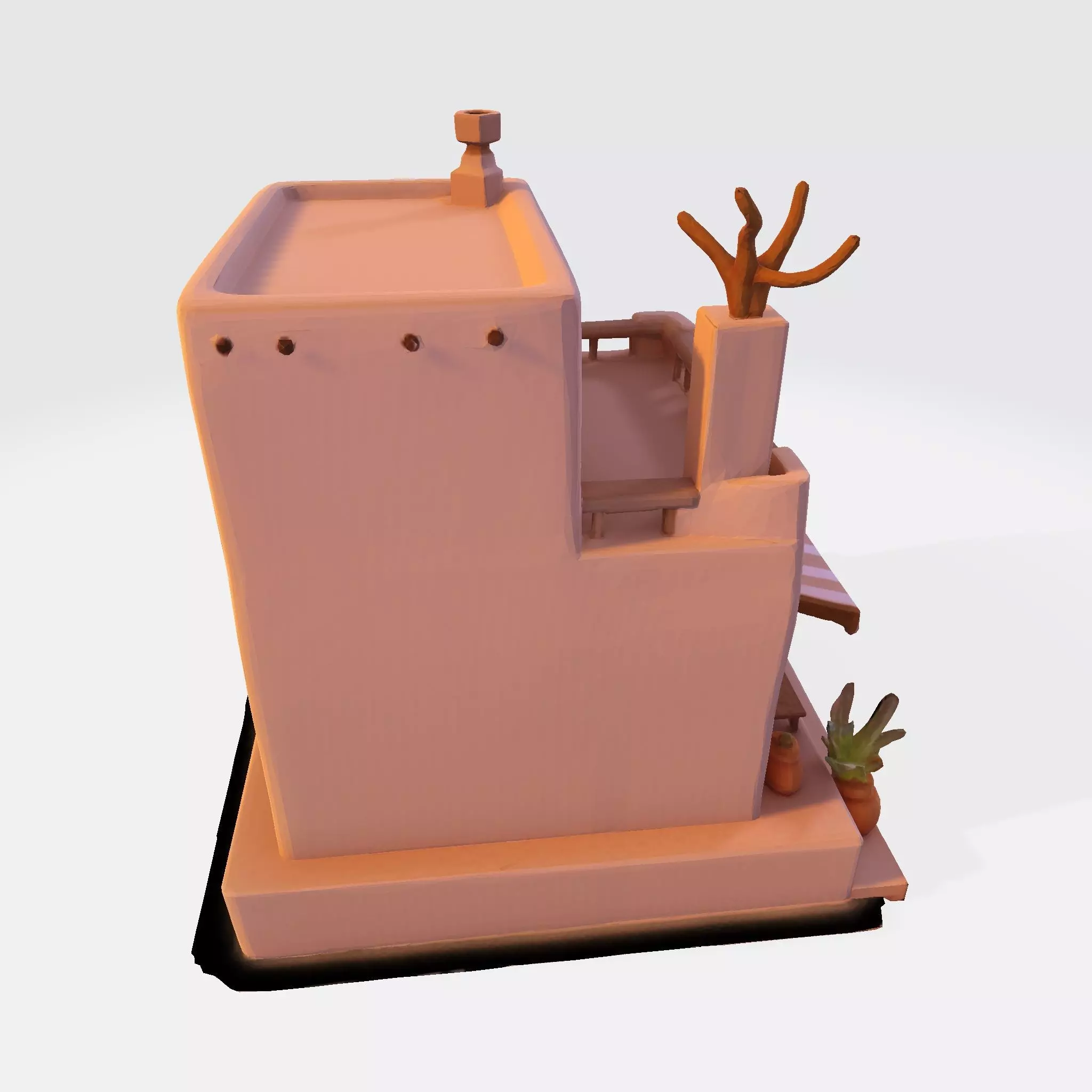 Desert Oasis Home 3D Model 3D print model_9