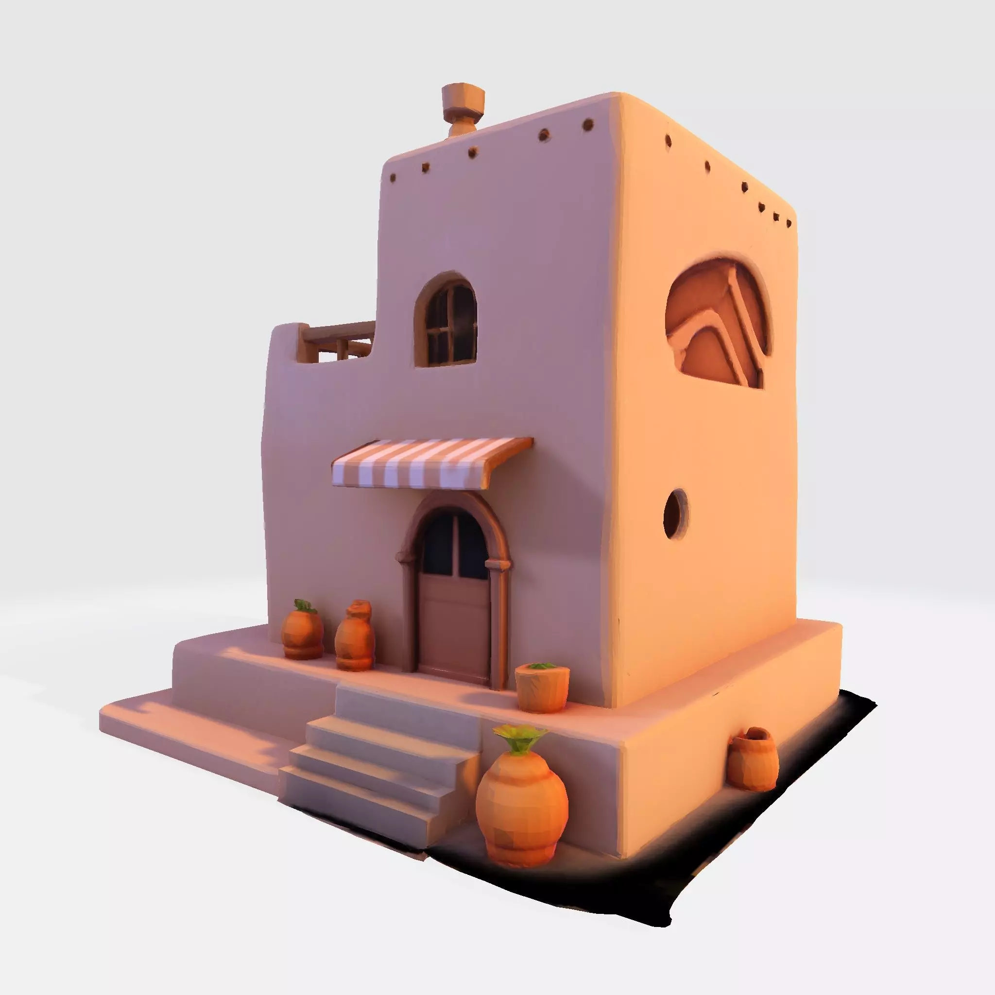 Desert Oasis Home 3D Model 3D print model_6