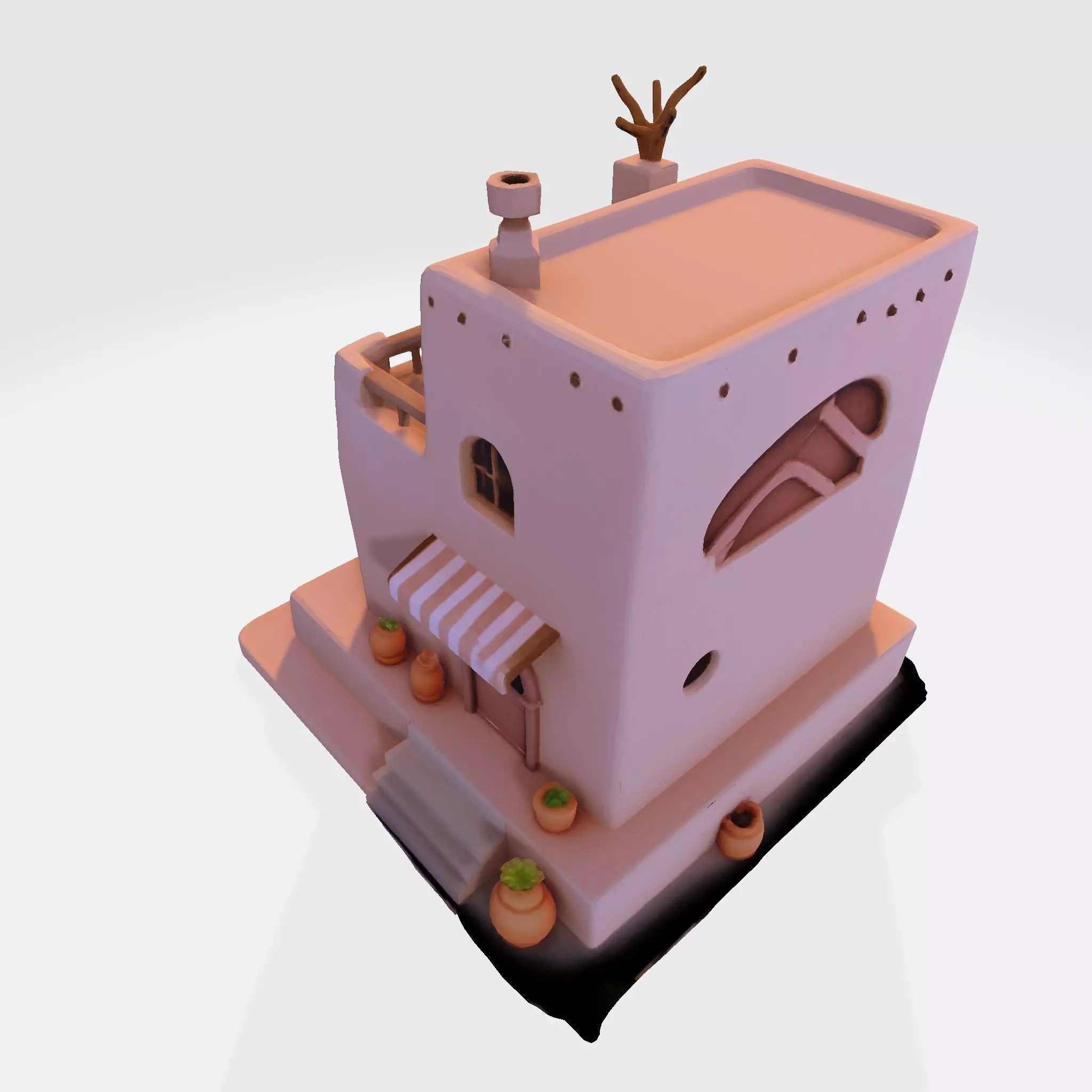 Desert Oasis Home 3D Model 3D print model_2