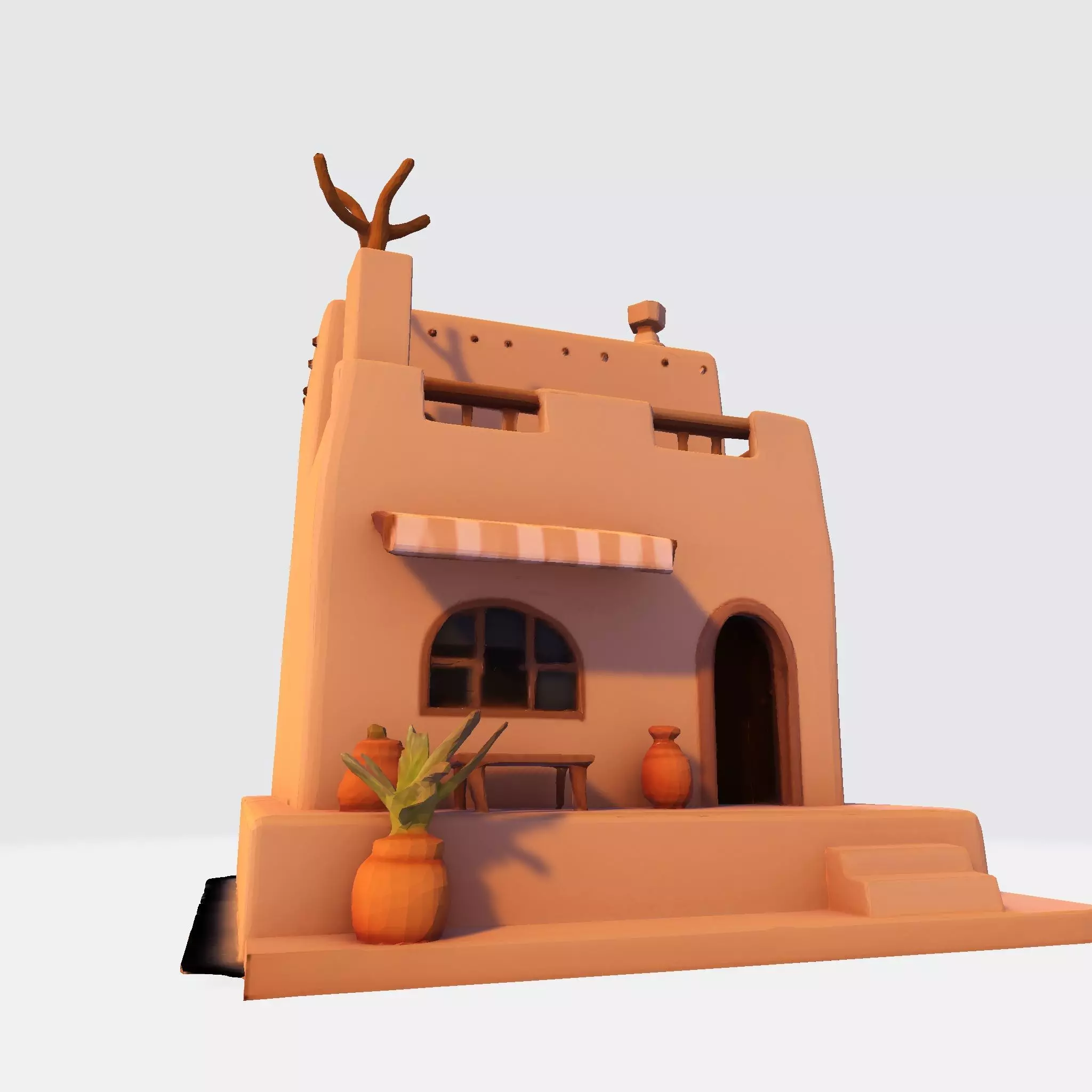 Desert Oasis Home 3D Model 3D print model_18