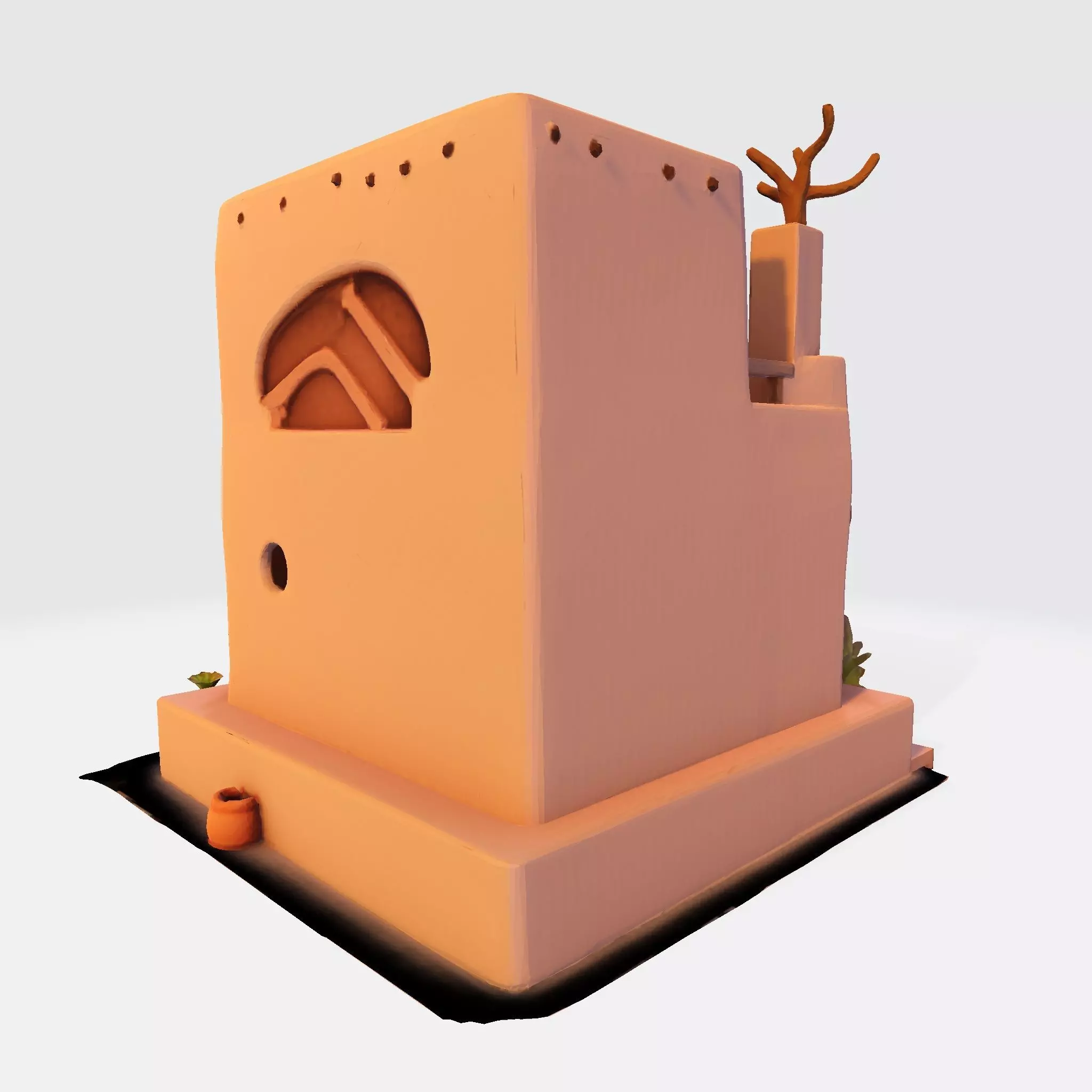 Desert Oasis Home 3D Model 3D print model_8
