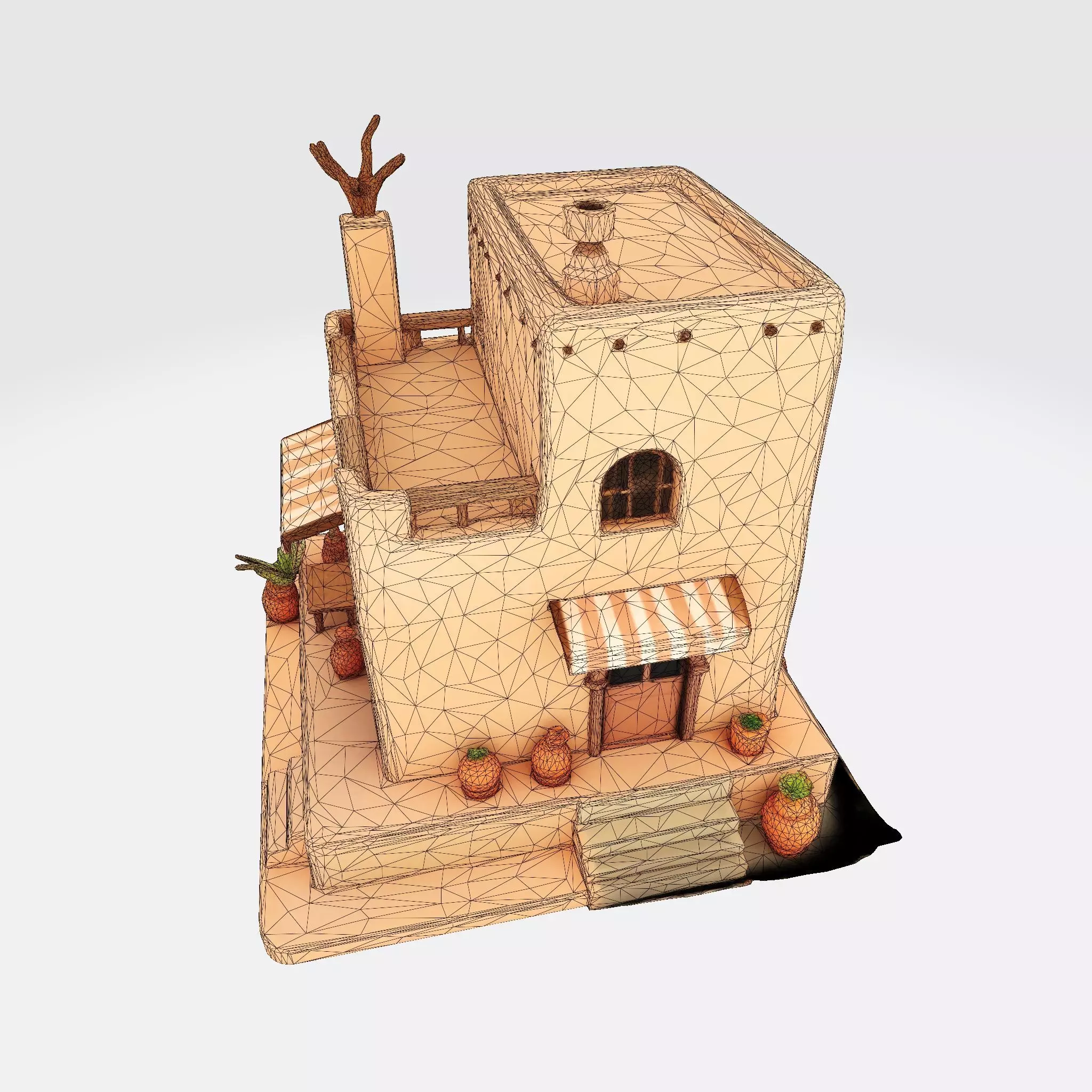 Desert Oasis Home 3D Model 3D print model_25