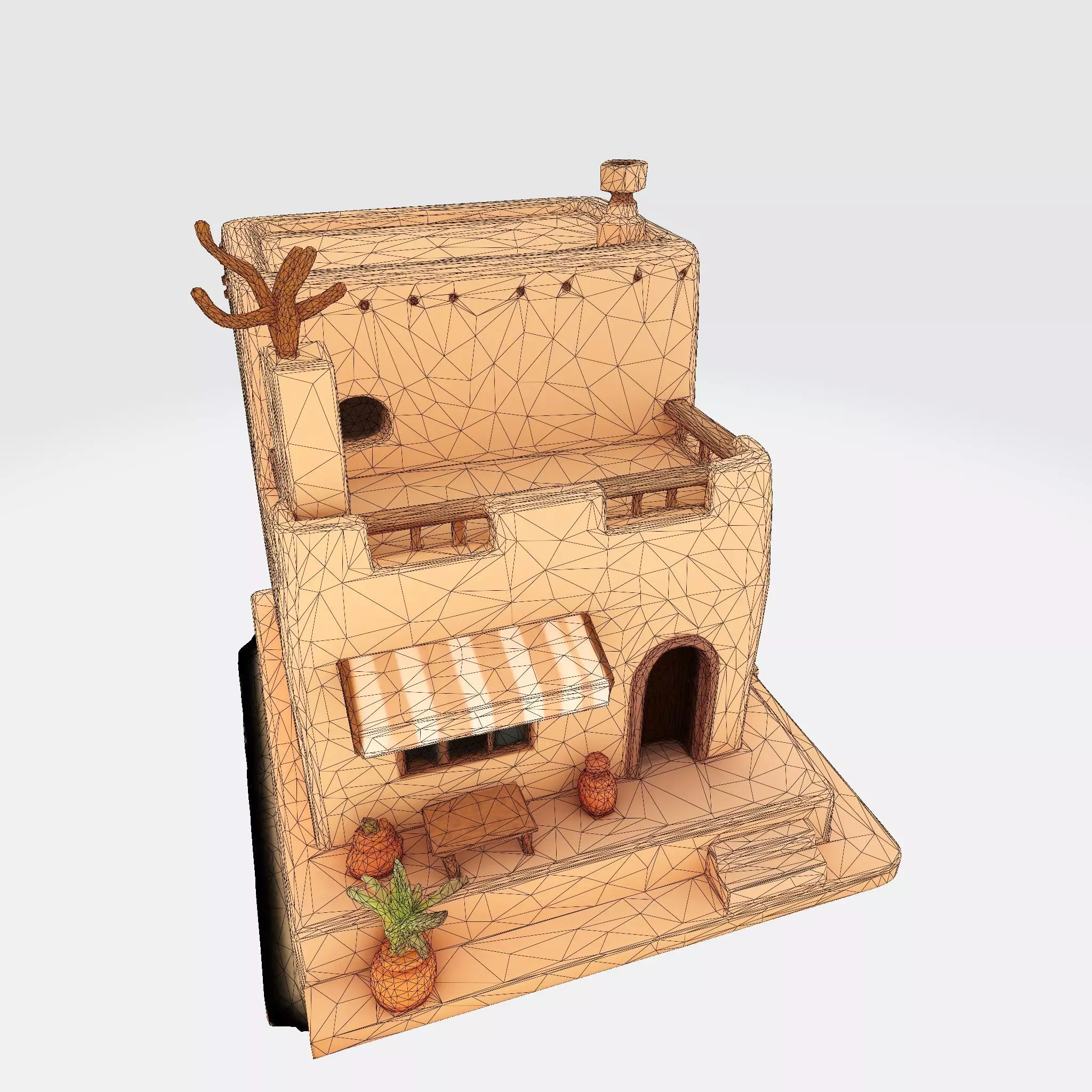 Desert Oasis Home 3D Model 3D print model_27