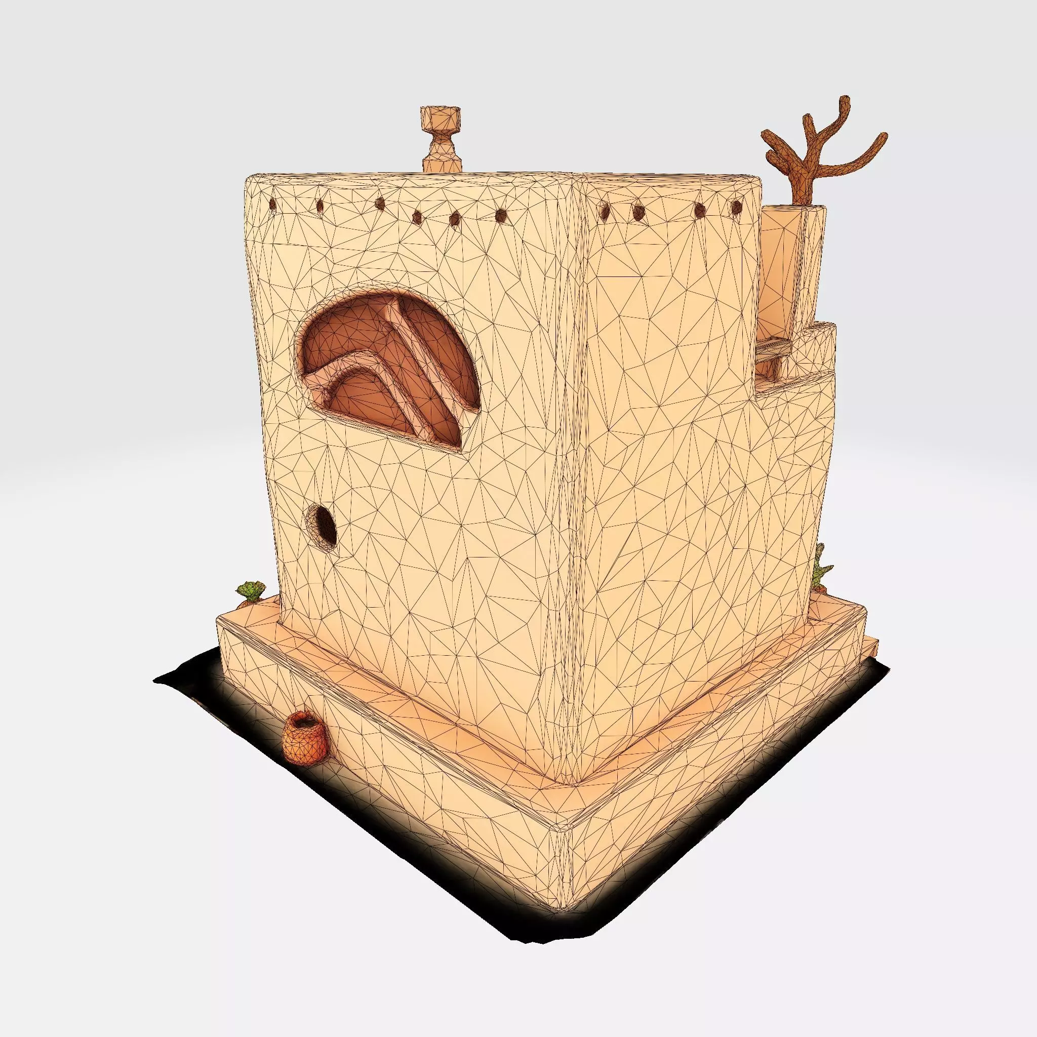 Desert Oasis Home 3D Model 3D print model_29