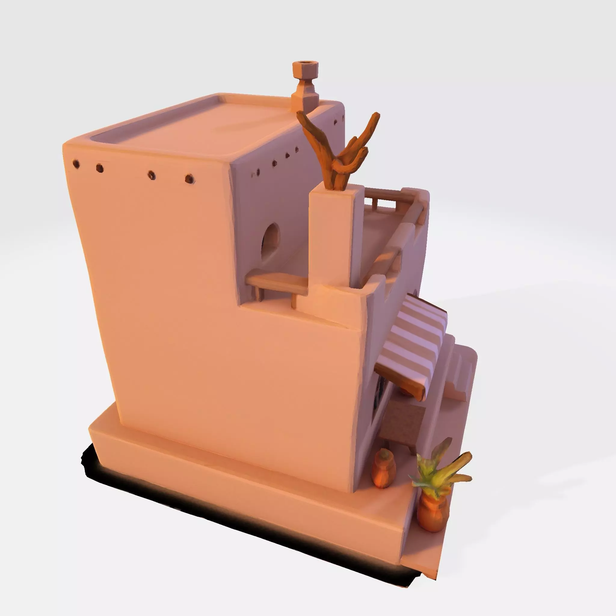 Desert Oasis Home 3D Model 3D print model_10