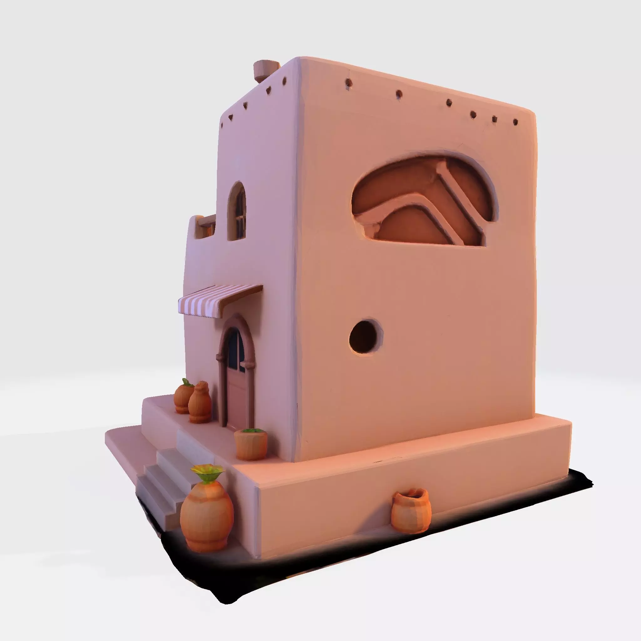 Desert Oasis Home 3D Model 3D print model_7