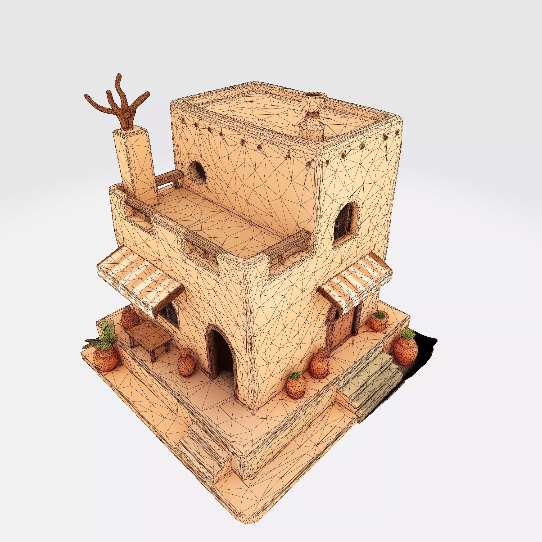 Desert Oasis Home 3D Model 3D print model_26