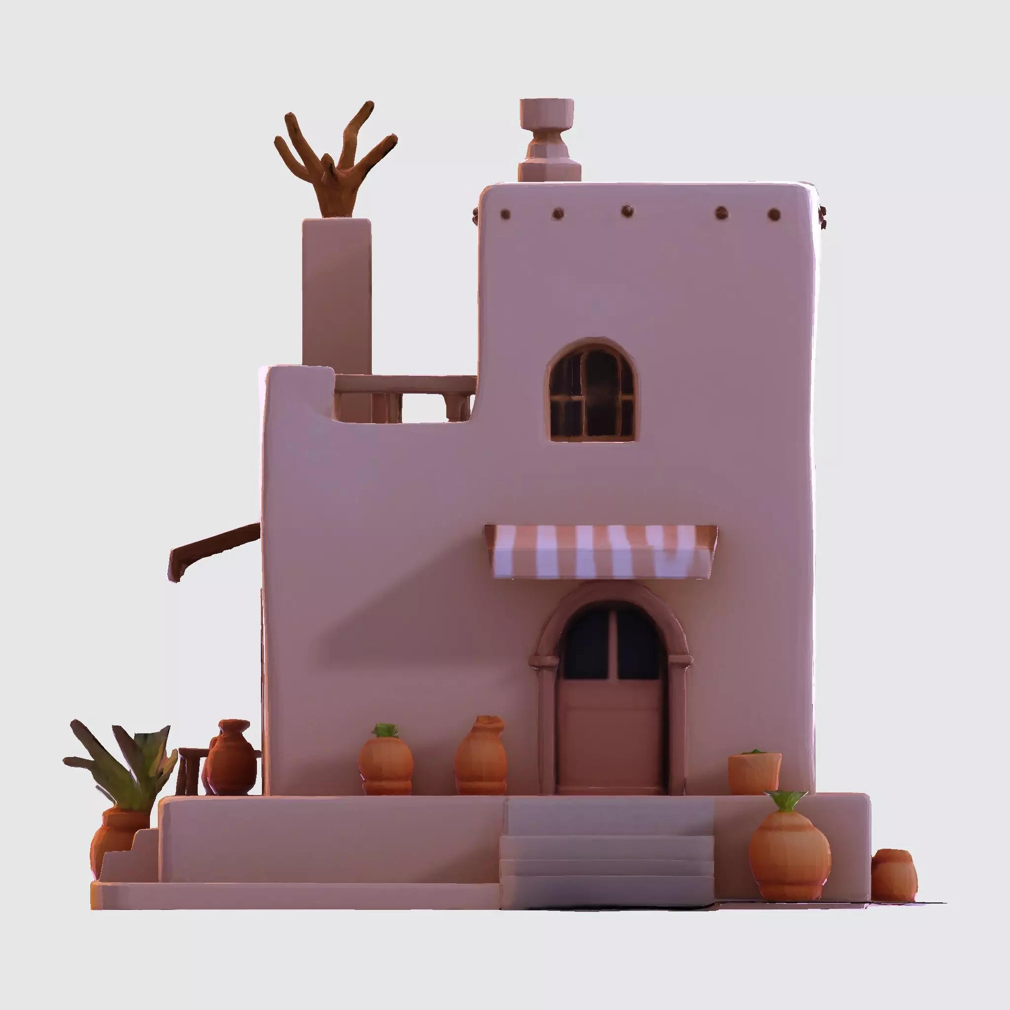 Desert Oasis Home 3D Model 3D print model_20