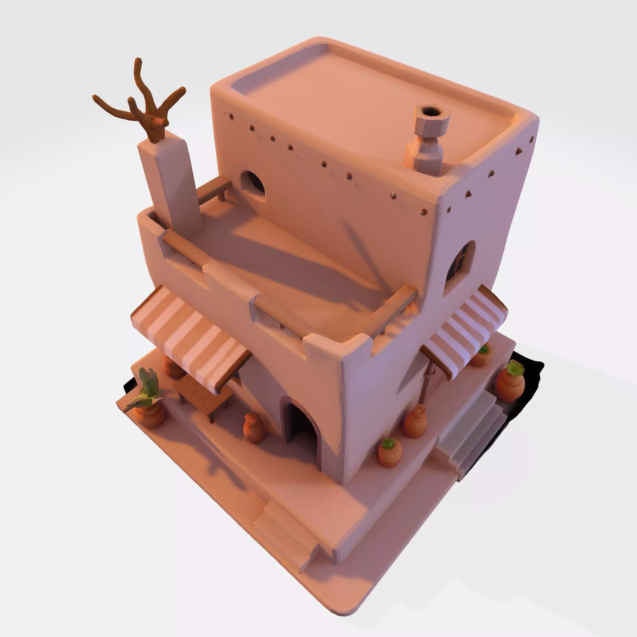 Desert Oasis Home 3D Model 3D print model_13