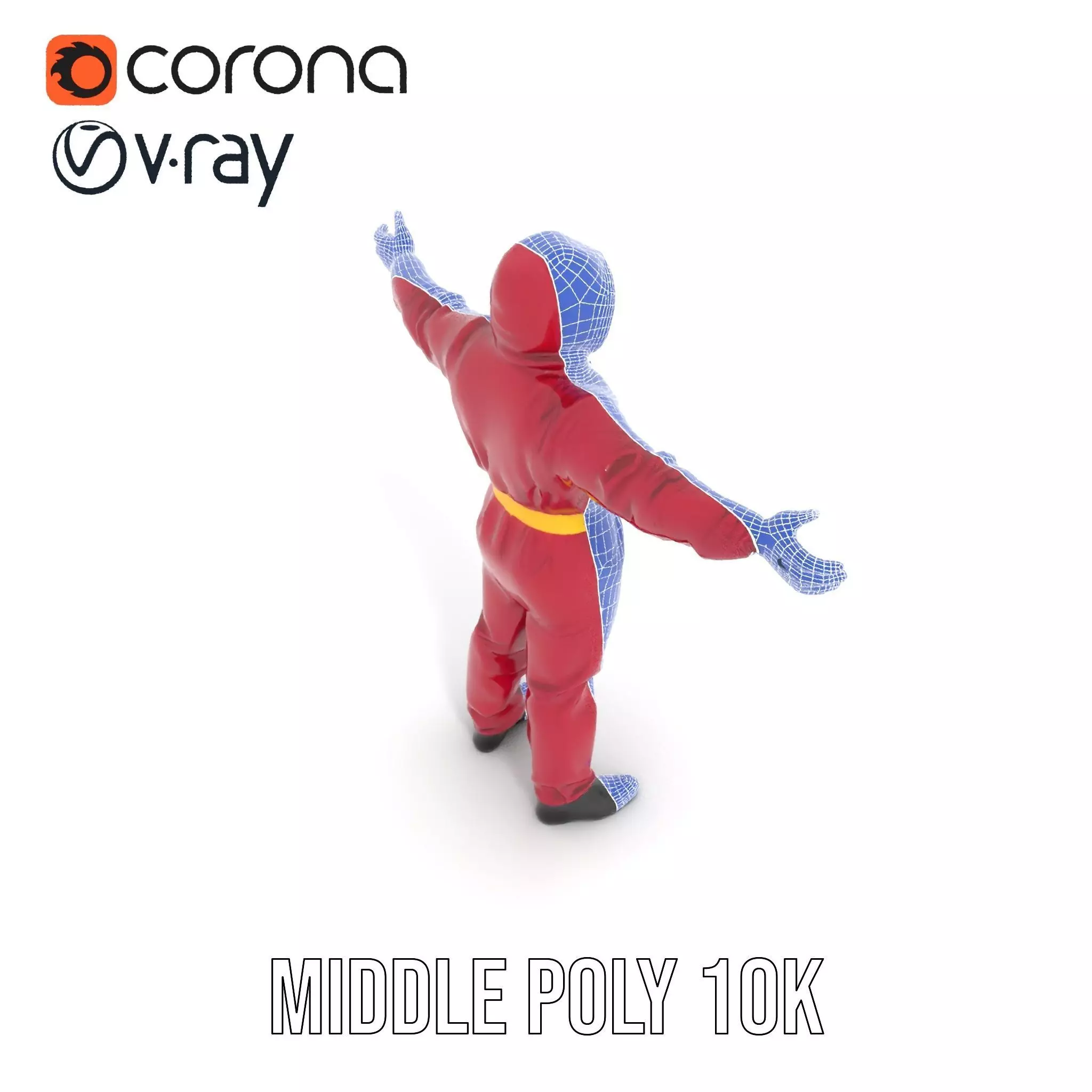 Red Protective Suit model pack Low-poly 3D model_24