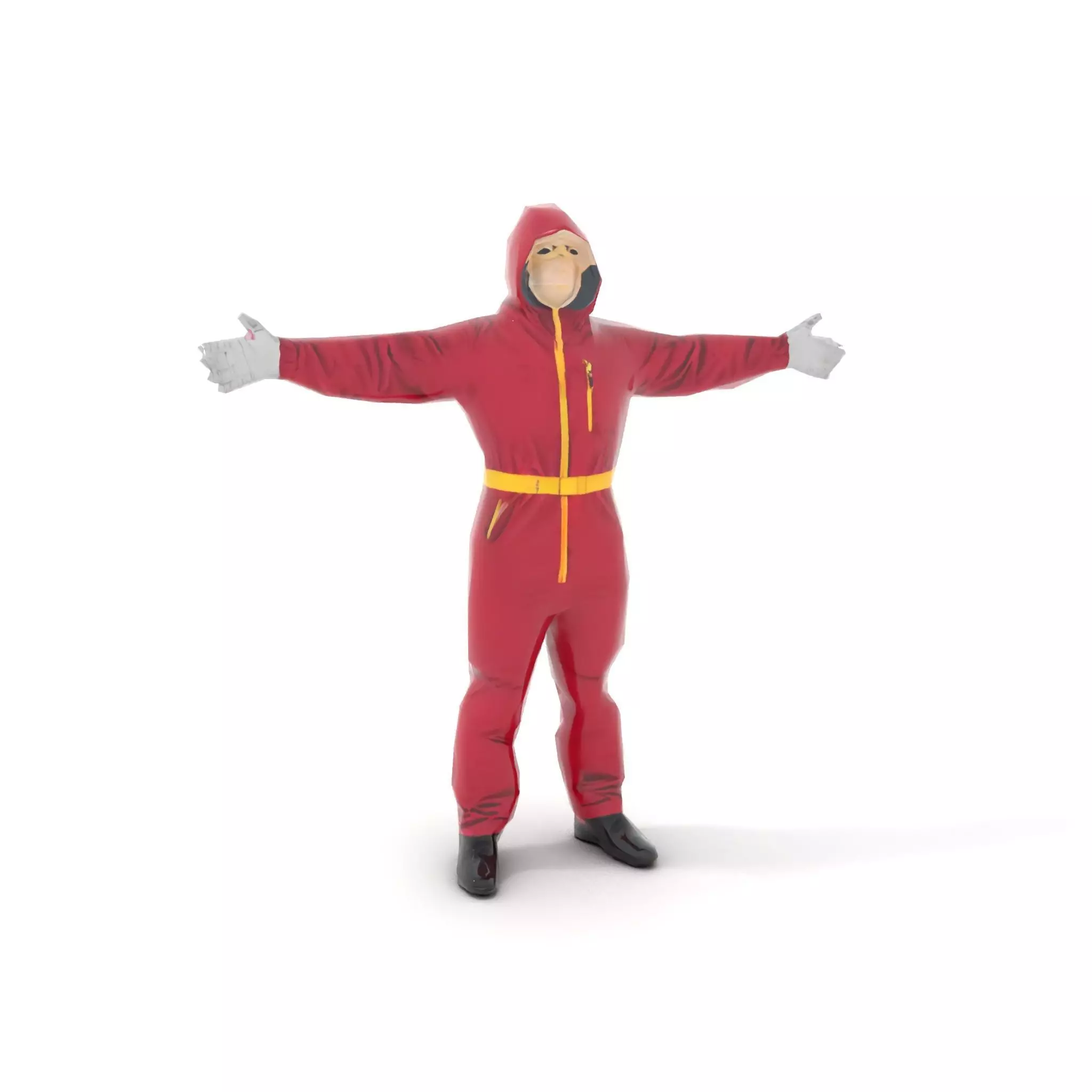 Red Protective Suit model pack Low-poly 3D model_7