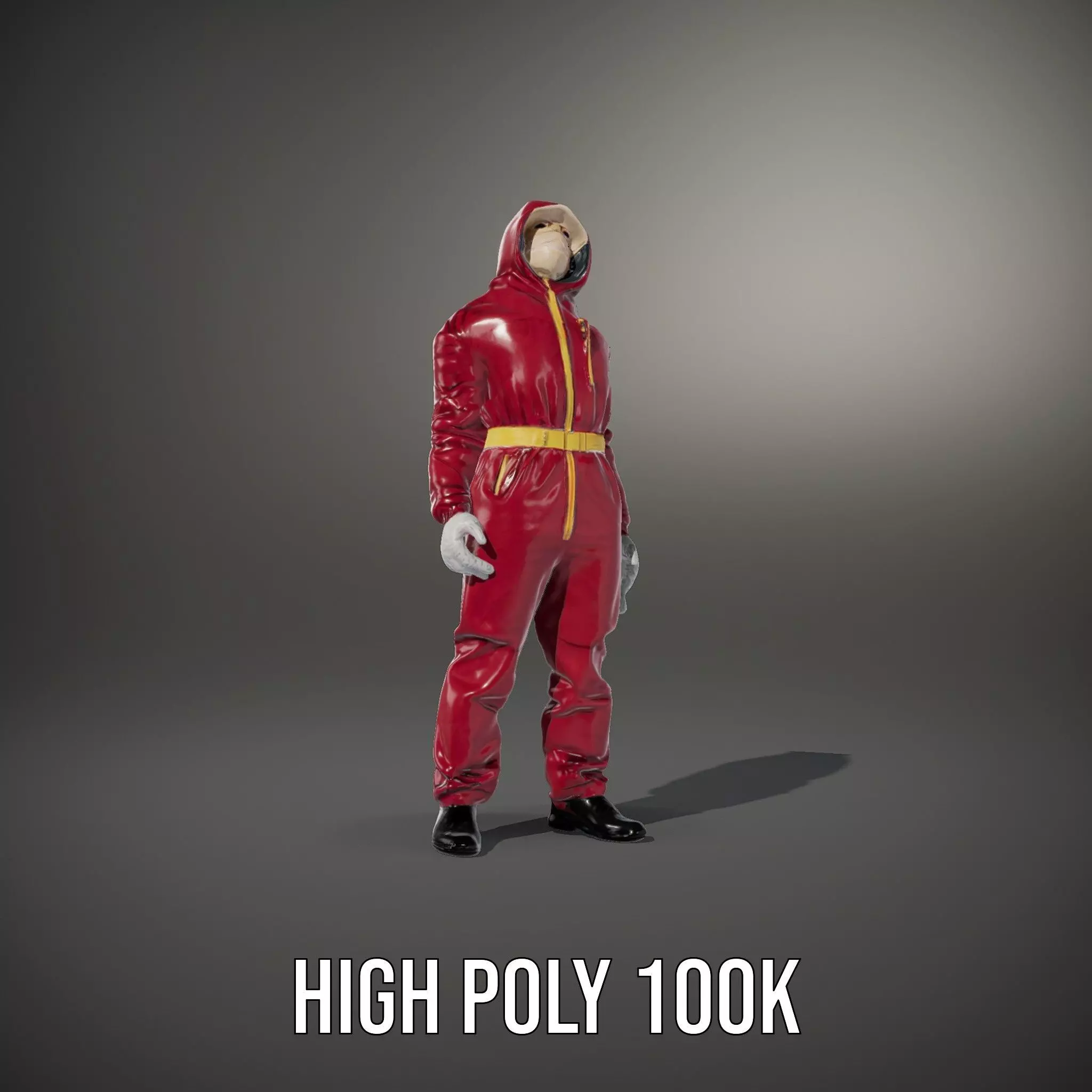 Red Protective Suit model pack Low-poly 3D model_8