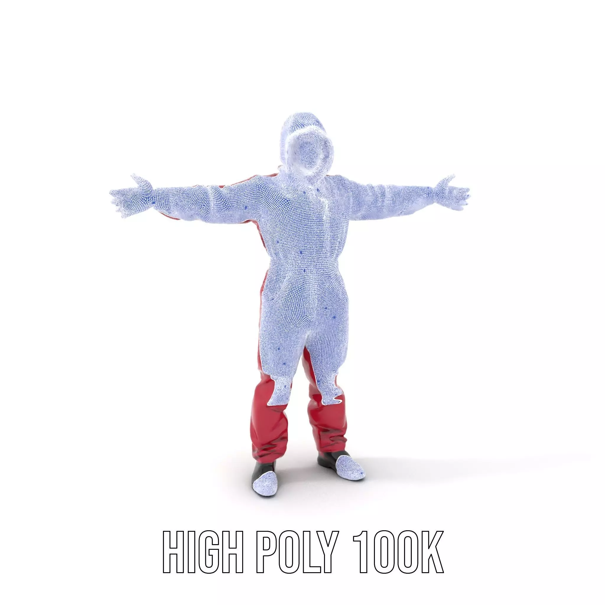 Red Protective Suit model pack Low-poly 3D model_4