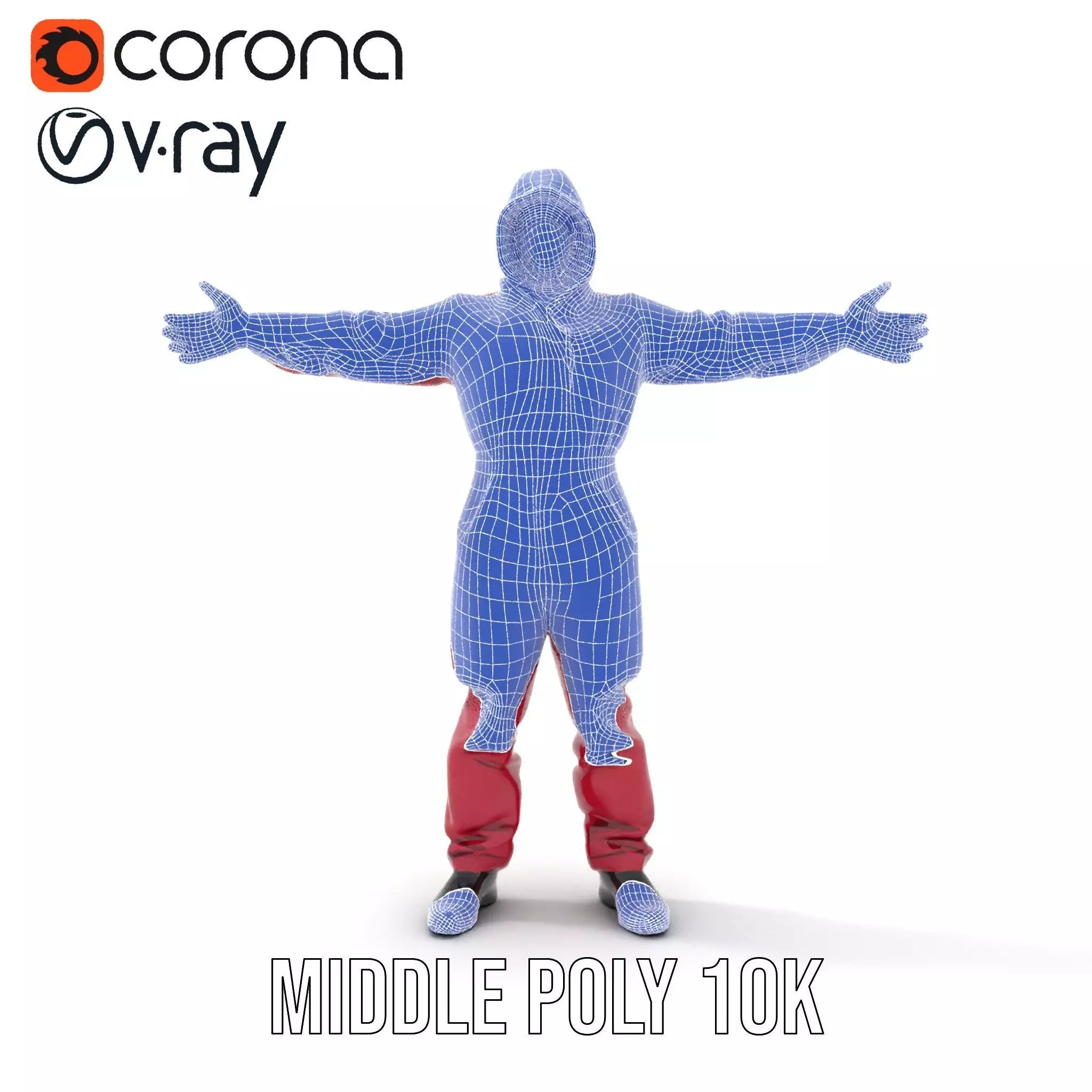 Red Protective Suit model pack Low-poly 3D model_26