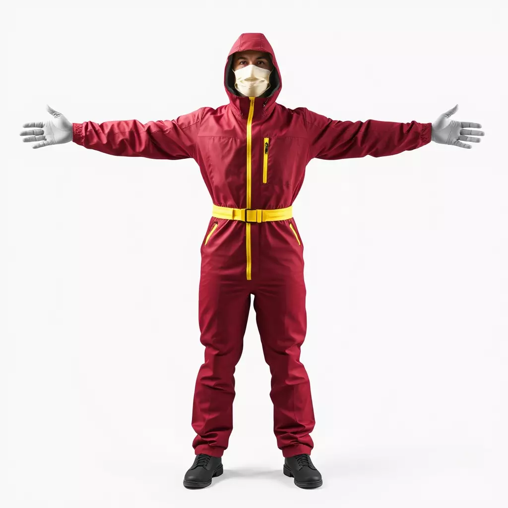 Red Protective Suit model pack Low-poly 3D model_2