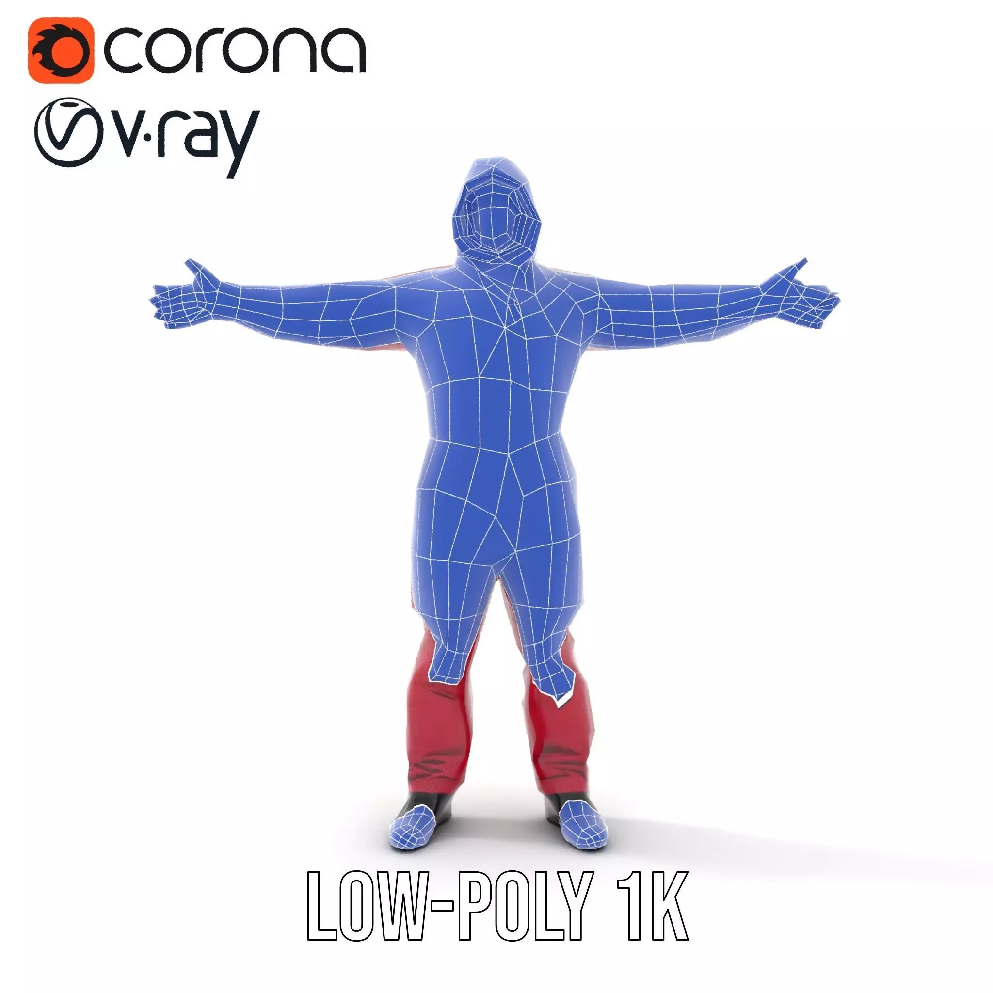 Red Protective Suit model pack Low-poly 3D model_27