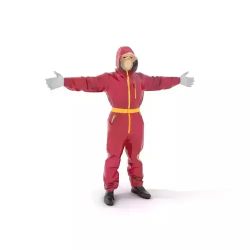 Red Protective Suit model pack Low-poly 3D model