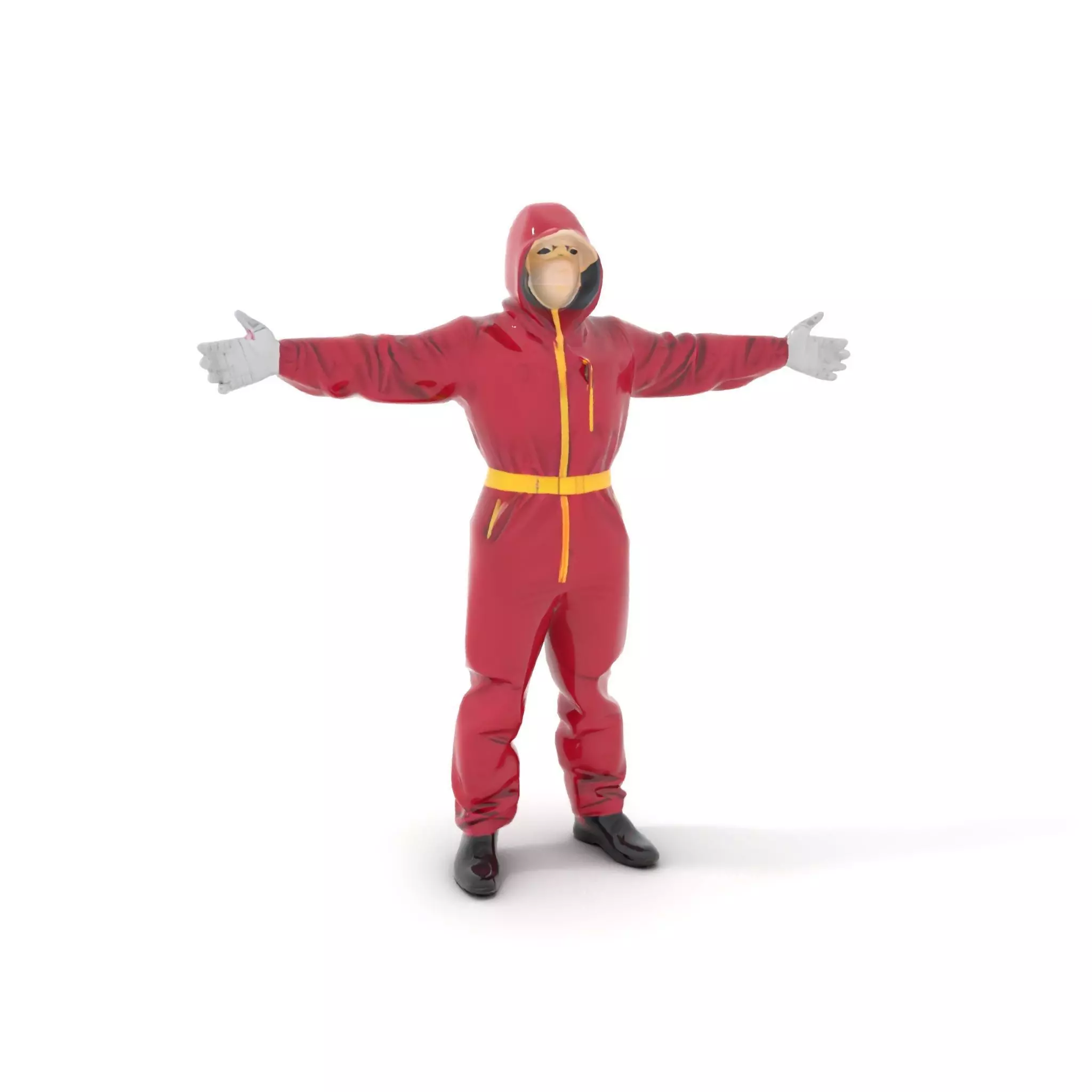 Red Protective Suit model pack Low-poly 3D model_21