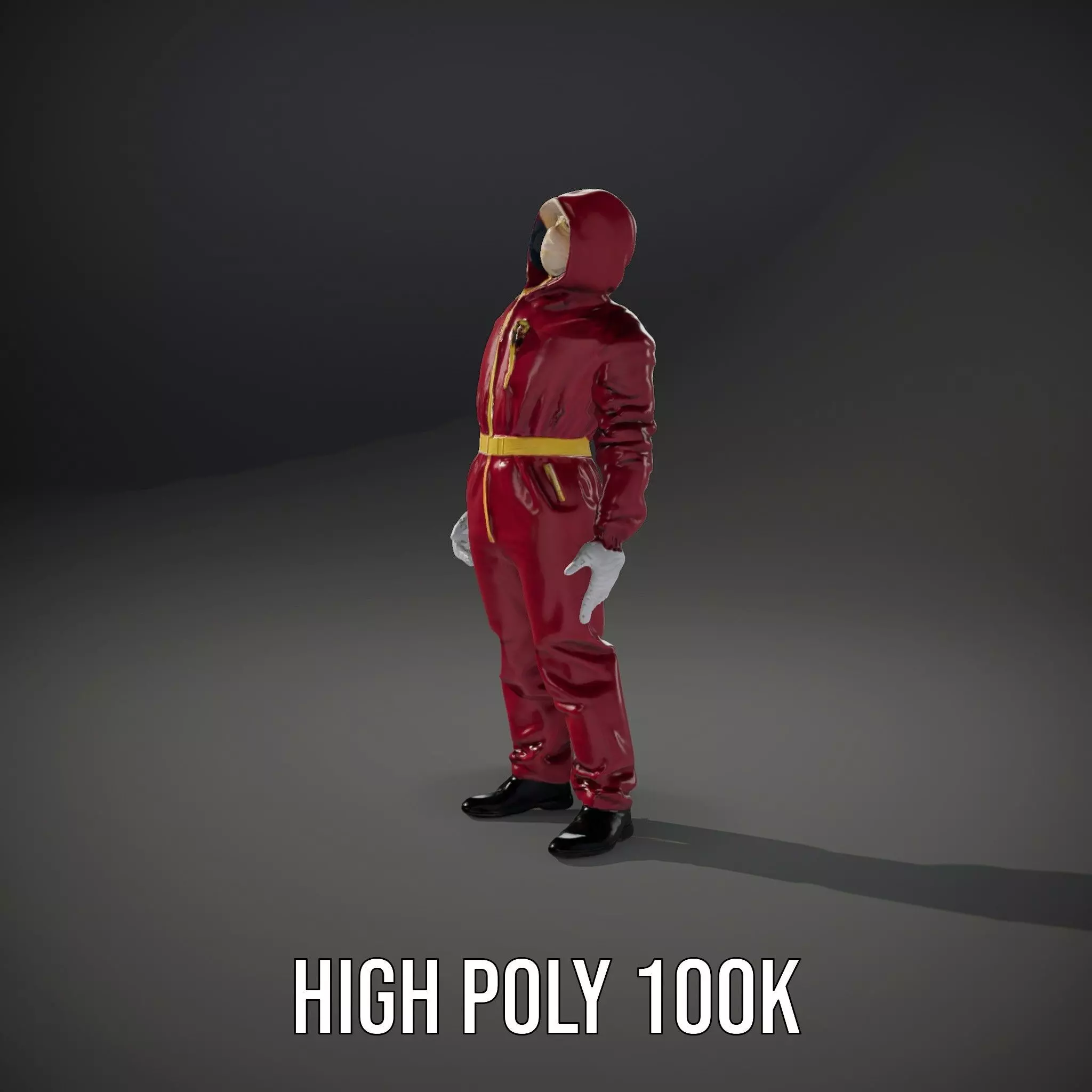 Red Protective Suit model pack Low-poly 3D model_10