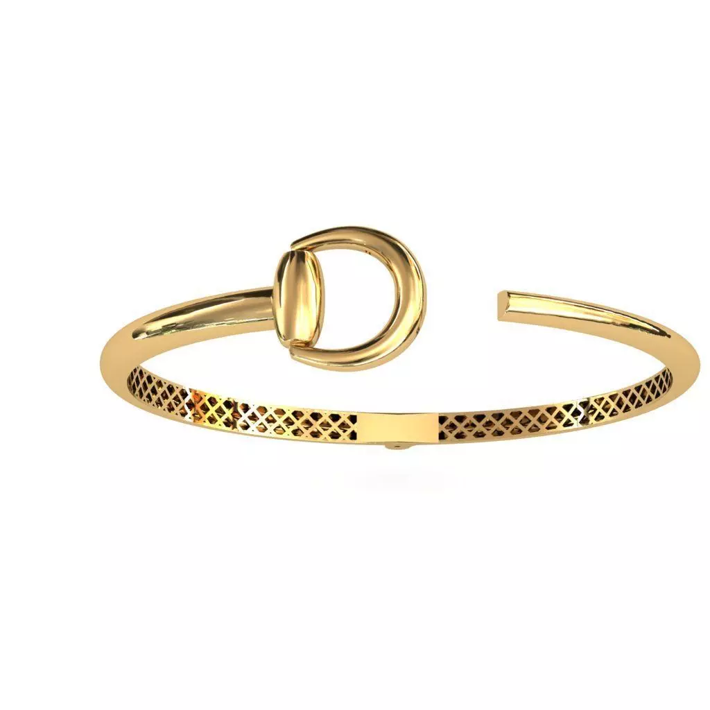  Horsebit bangle bracelet Ready for 3D printing 3D print model_0