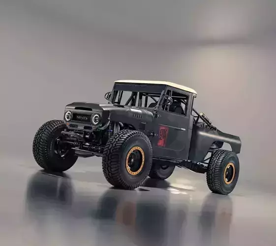 Aggressive Custom Black Toyota Off-Road Truck