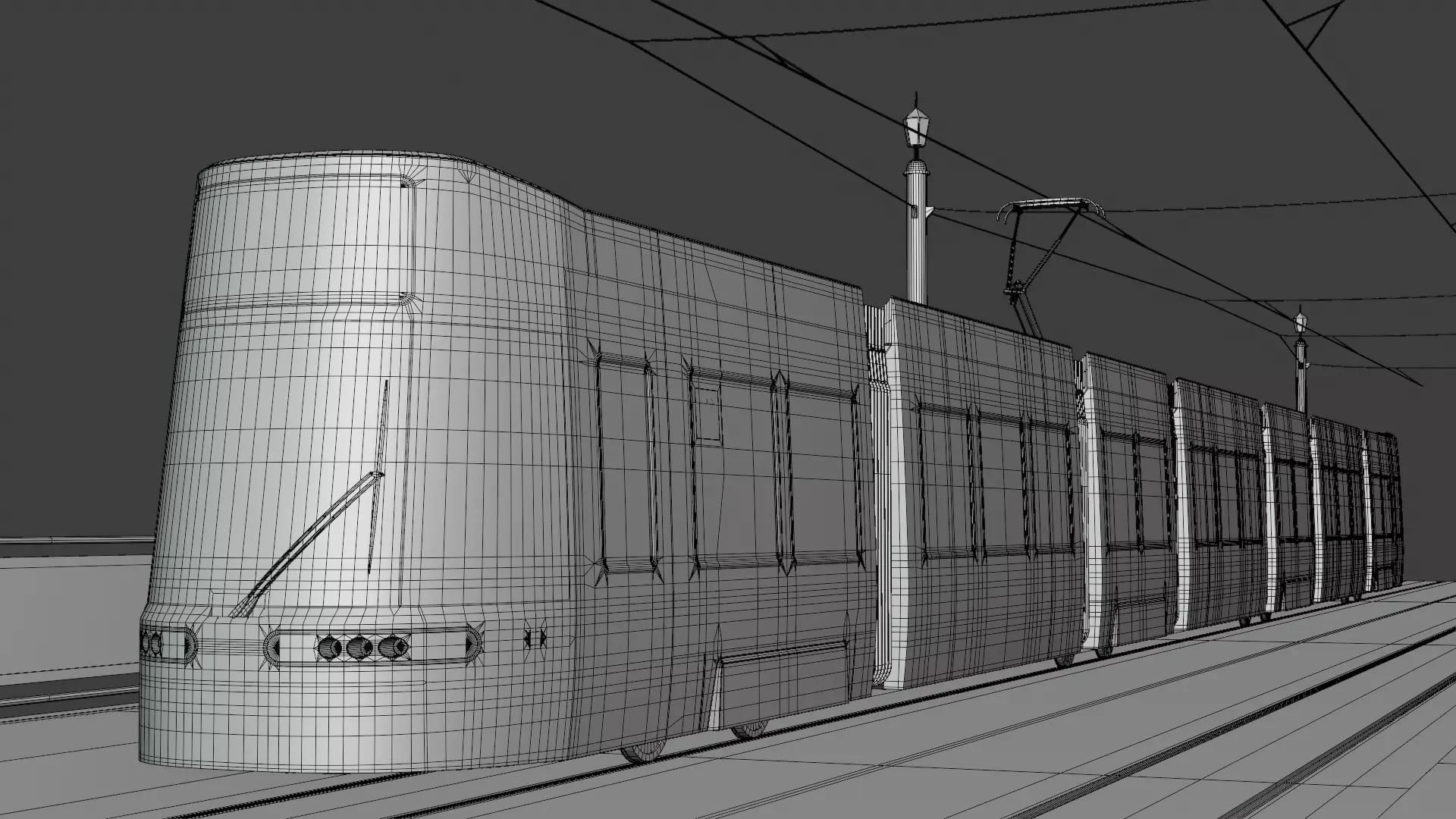 Bridge with Flexity tram 3D model_2