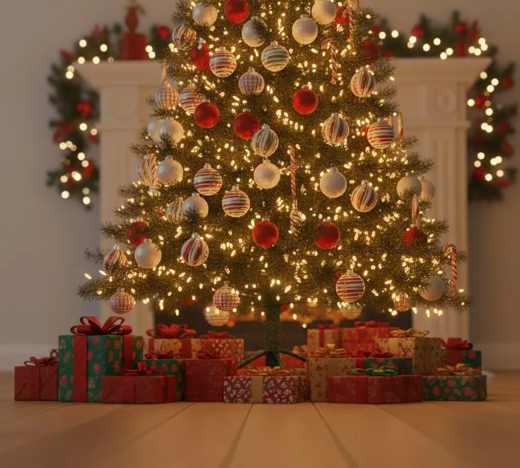 Festive Christmas Tree 3D model_1